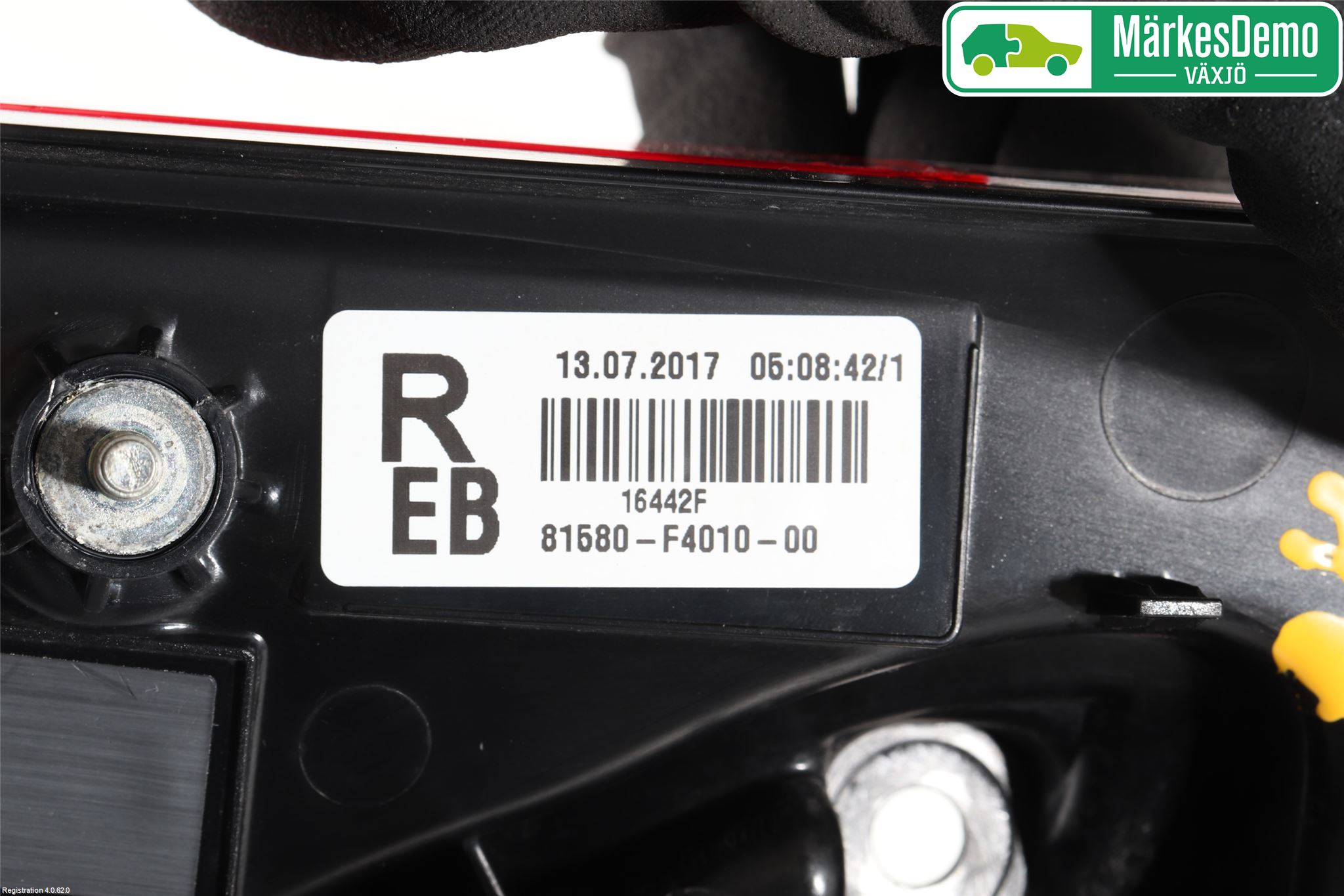 Toyota C-HR 16-23 Bakljus Lucka Hö