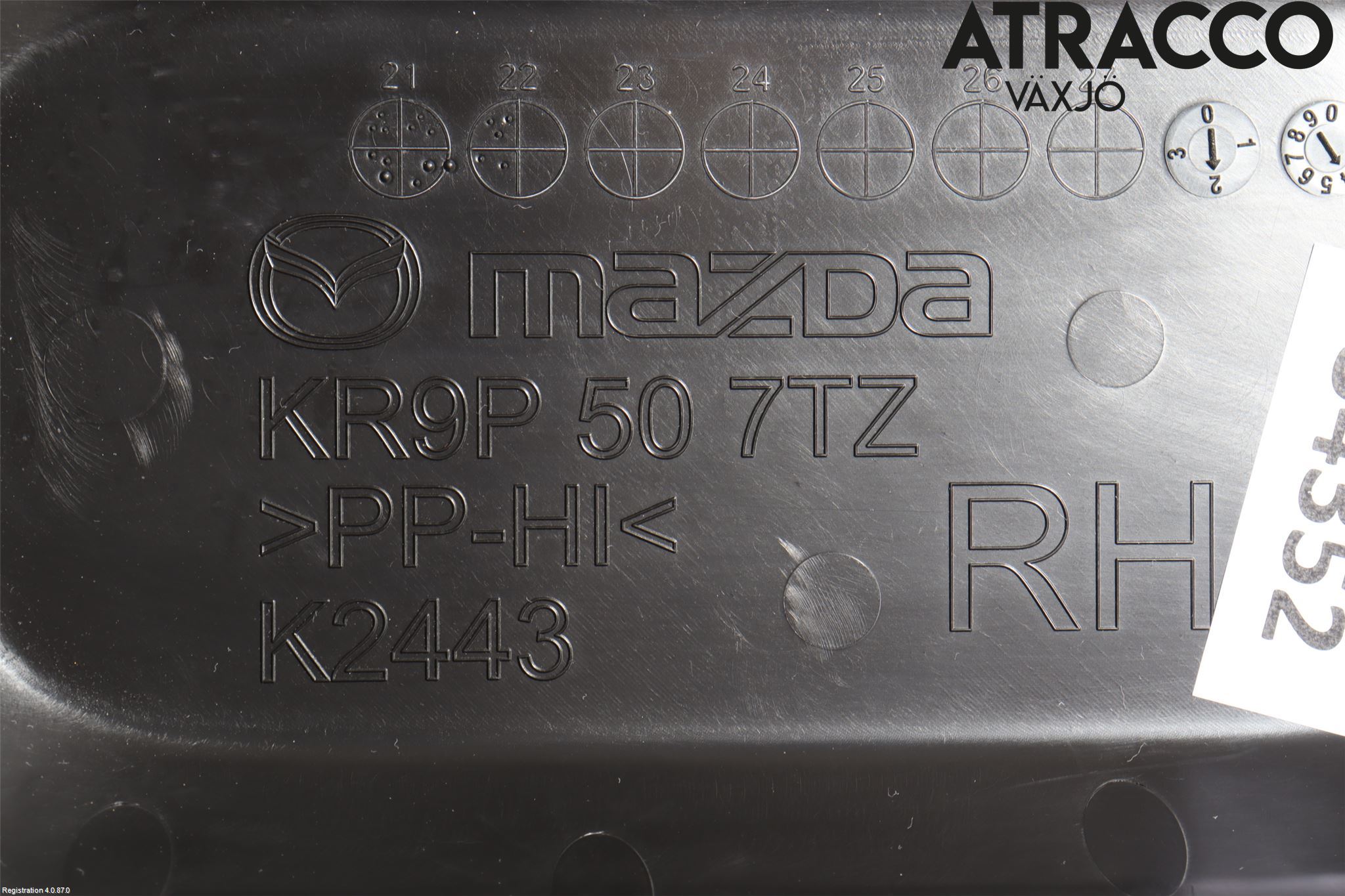 Mazda CX-60 22- Torpedplåt-Torpedplast