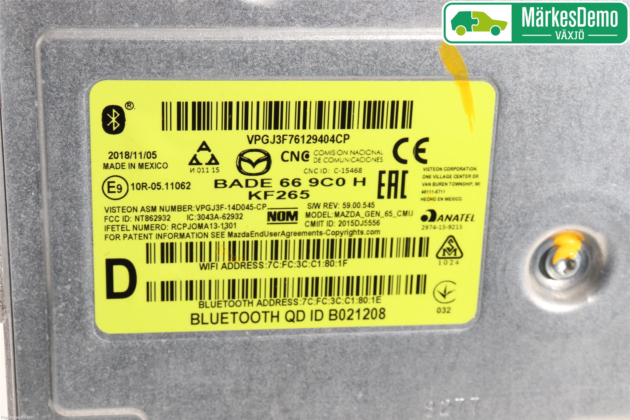 Mazda 2 (DJ) 15-22 Cd Radio - Multimediapanel