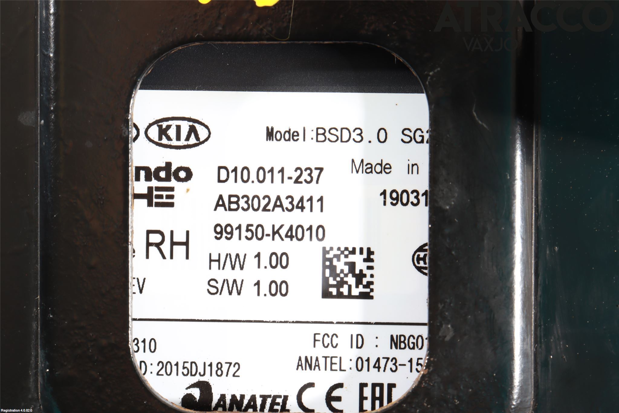 Hyundai KONA/ELECTRIC OS 18-23 Sensor Aktivt Kollisionsskydd