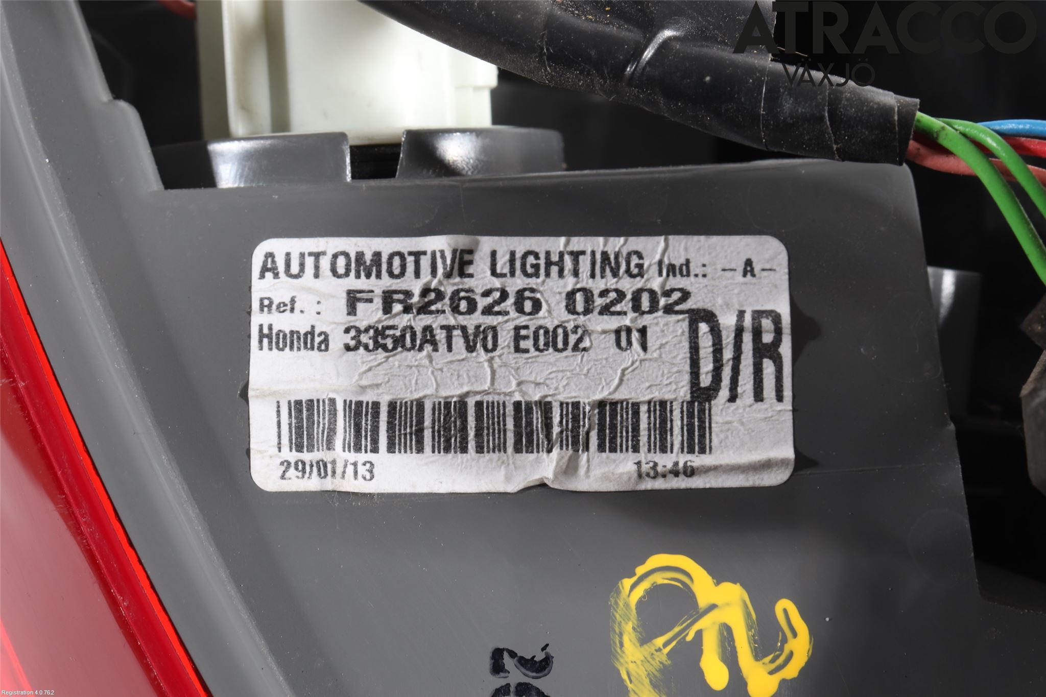 Honda CIVIC 12-16 Bakljus Höger