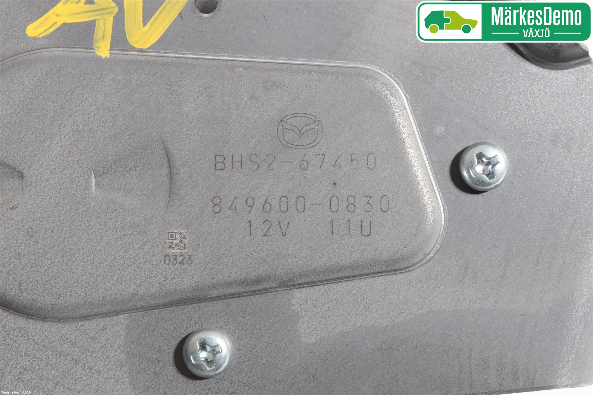 Mazda 3 III 14-19 Torkarmotor Baklucka