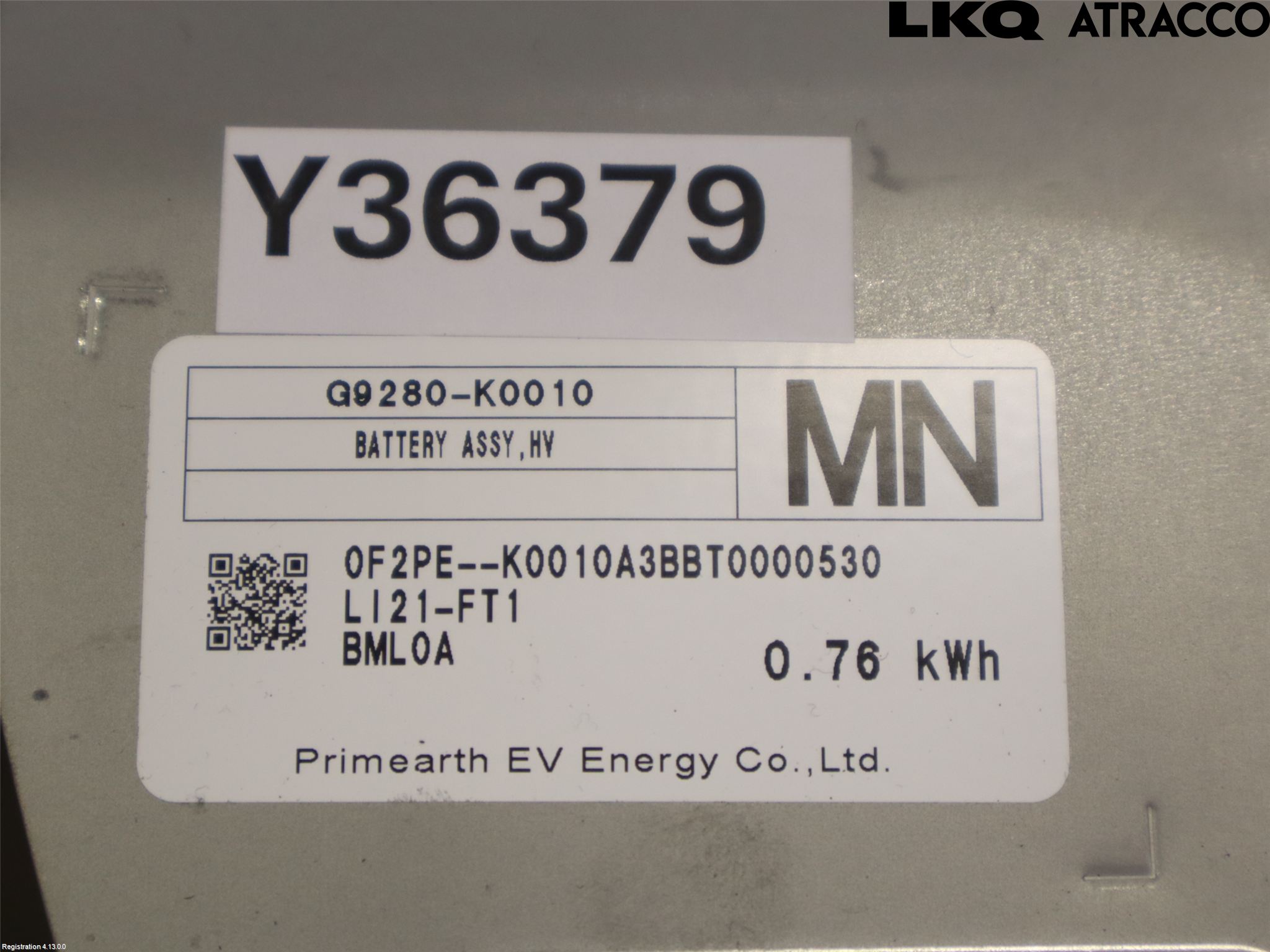 Toyota YARIS XP21 20- Batteri Högspänning