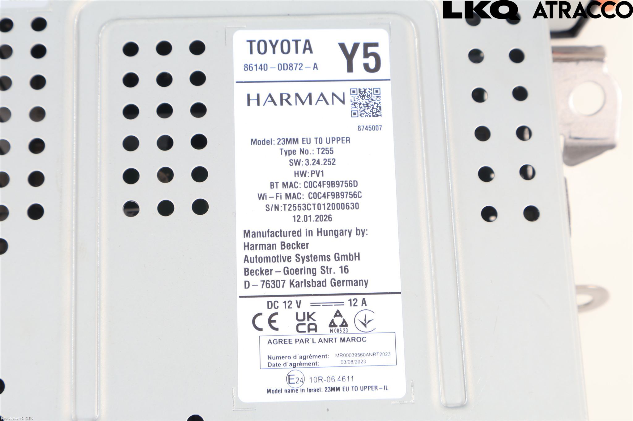 Toyota YARIS XP21 20- Cd Radio - Multimediapanel