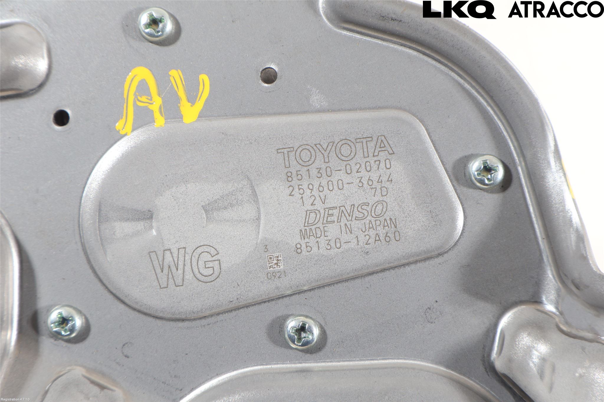 Toyota COROLLA 19- Torkarmotor Baklucka