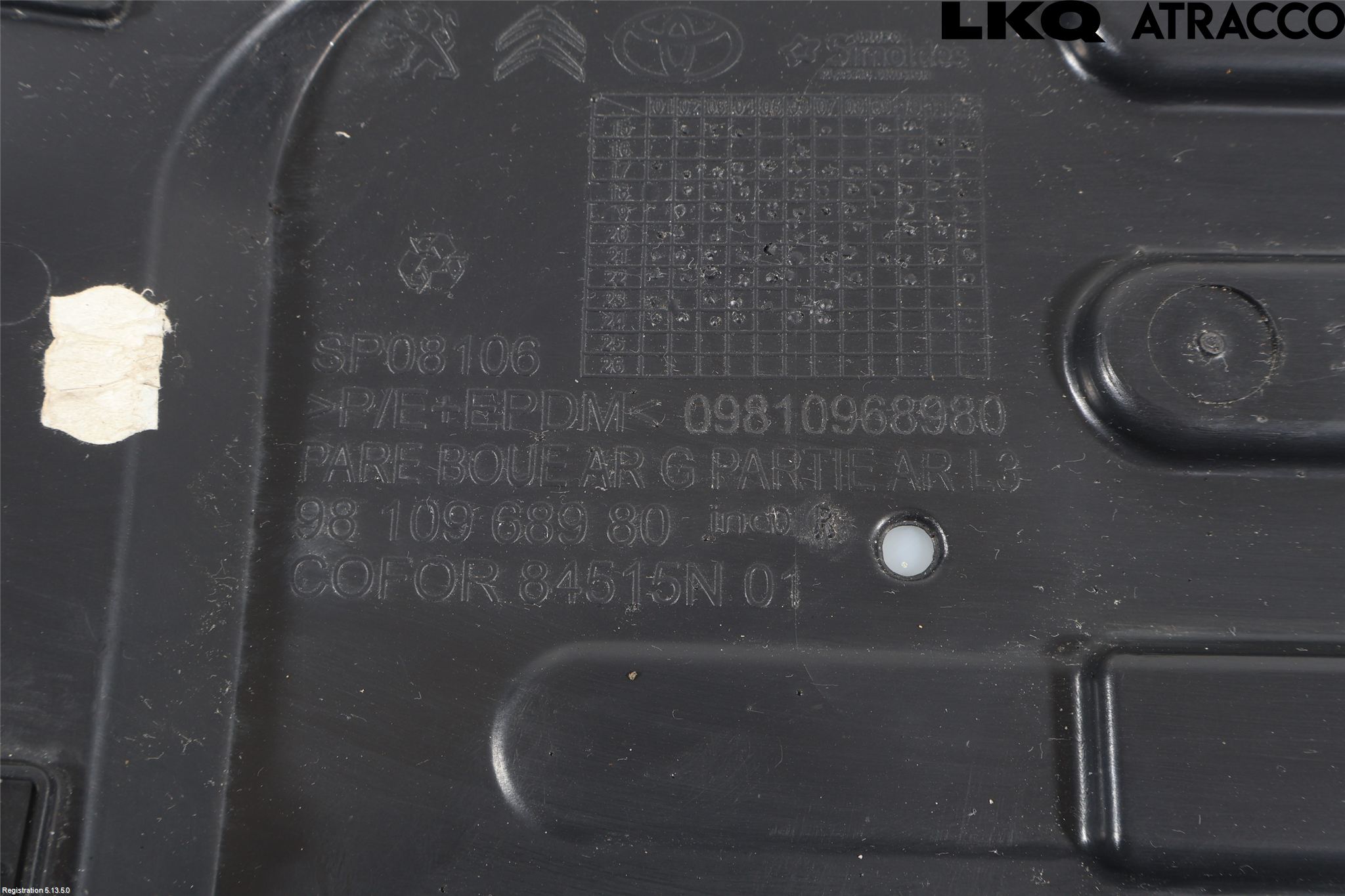 Toyota PROACE II 16- Hasplåt Plåt-Plast