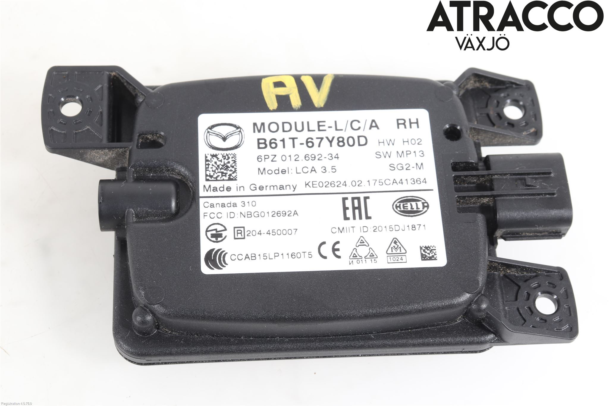Mazda 3 III 14-19 Sensor Aktivt Kollisionsskydd