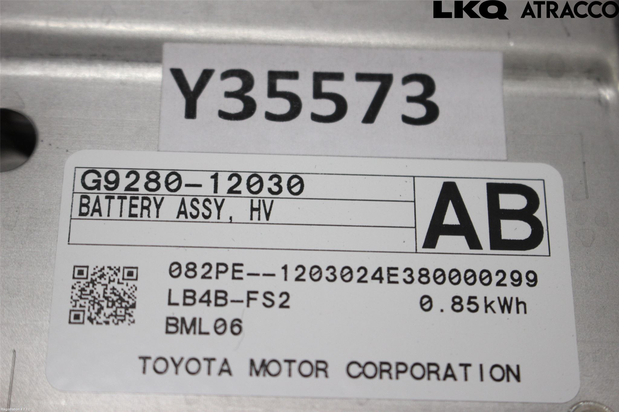 Toyota COROLLA 19- Batteri Högspänning