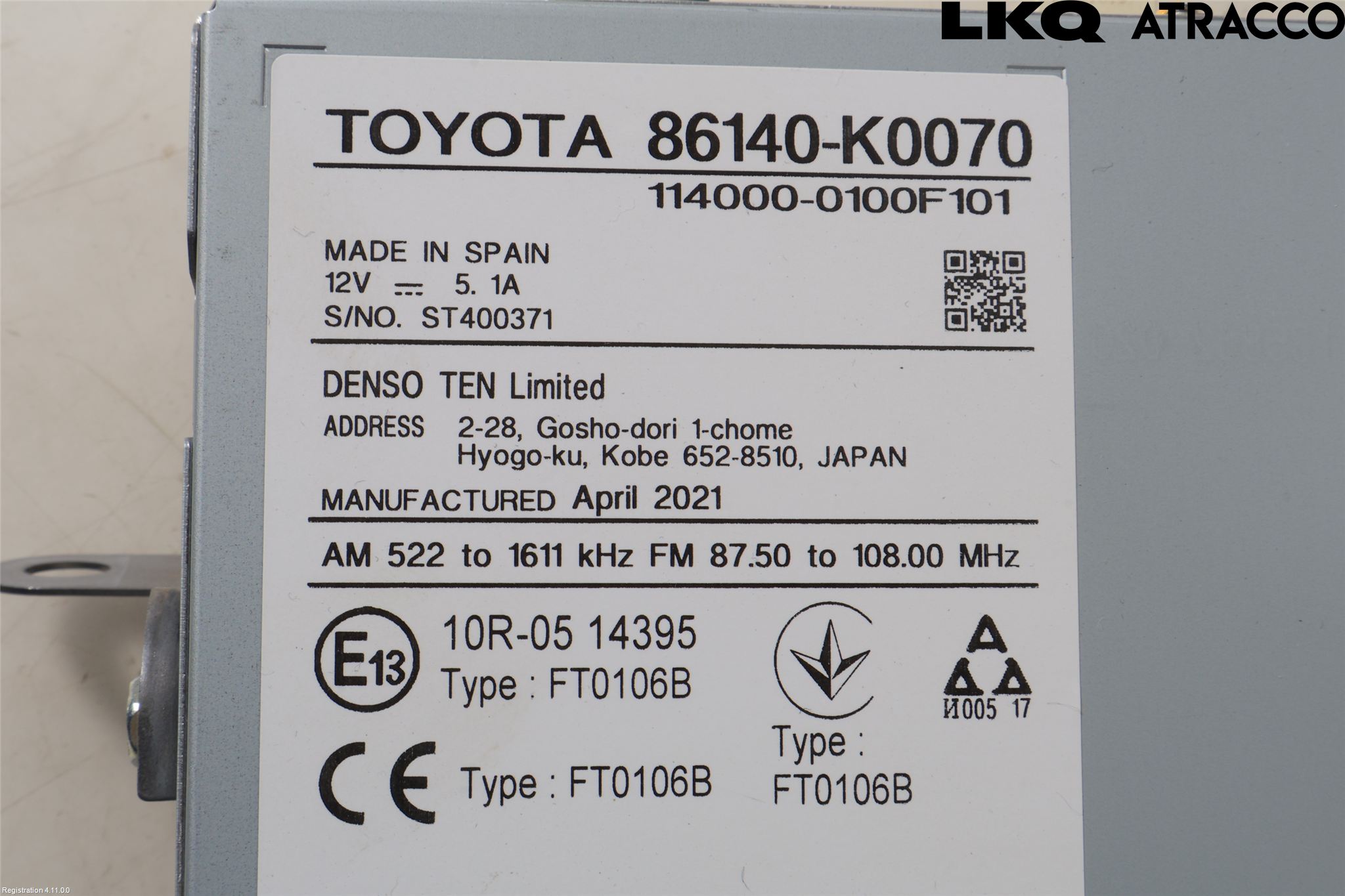 Toyota YARIS XP21 20- Cd Radio - Multimediapanel