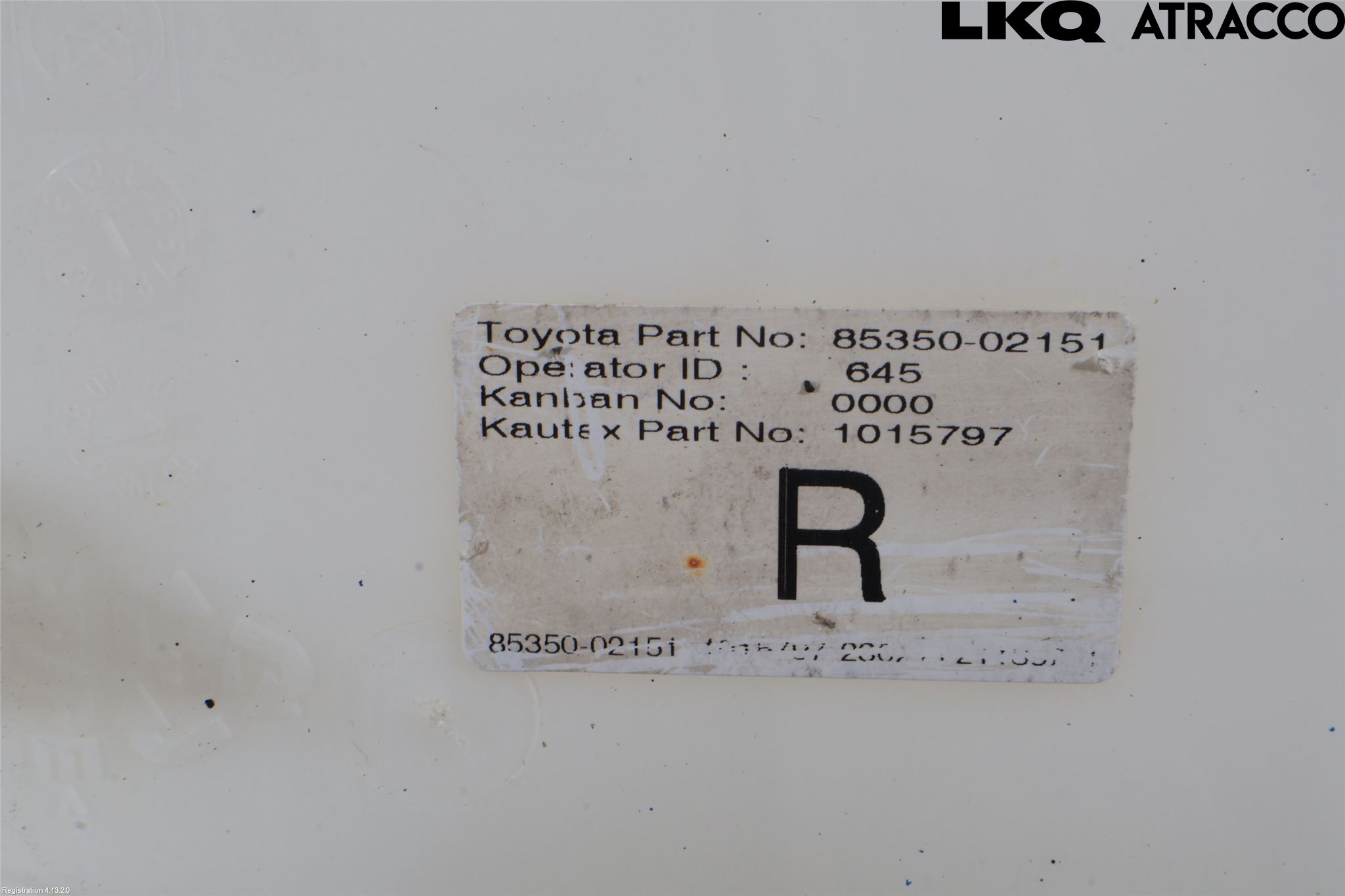 Toyota AURIS 10-12 Spolartank Vindruta