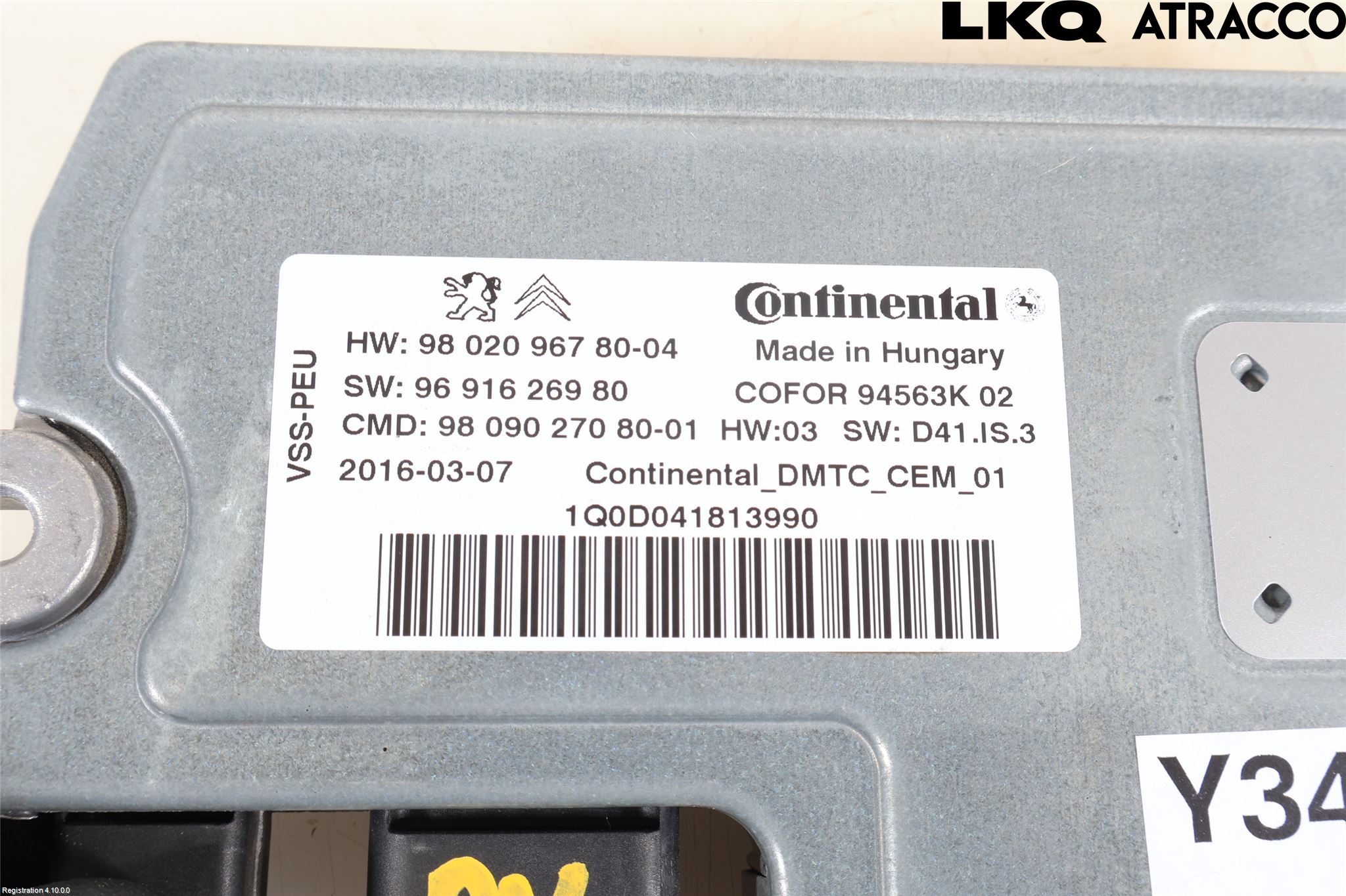 Peugeot 308 14-21 Styrenhet Start/Stopp