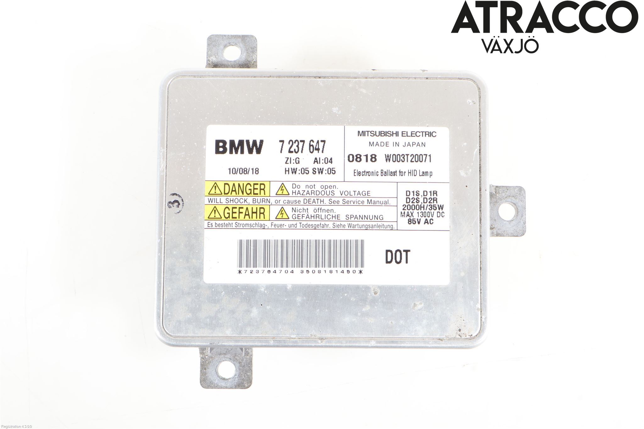 BMW 5 F10/F11/F18 09-17 Styrenhet Strålkastare