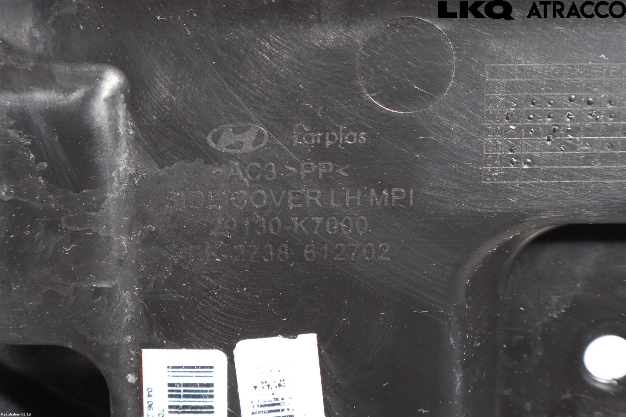 Hyundai i10 LA 20- Hasplåt Plåt-Plast