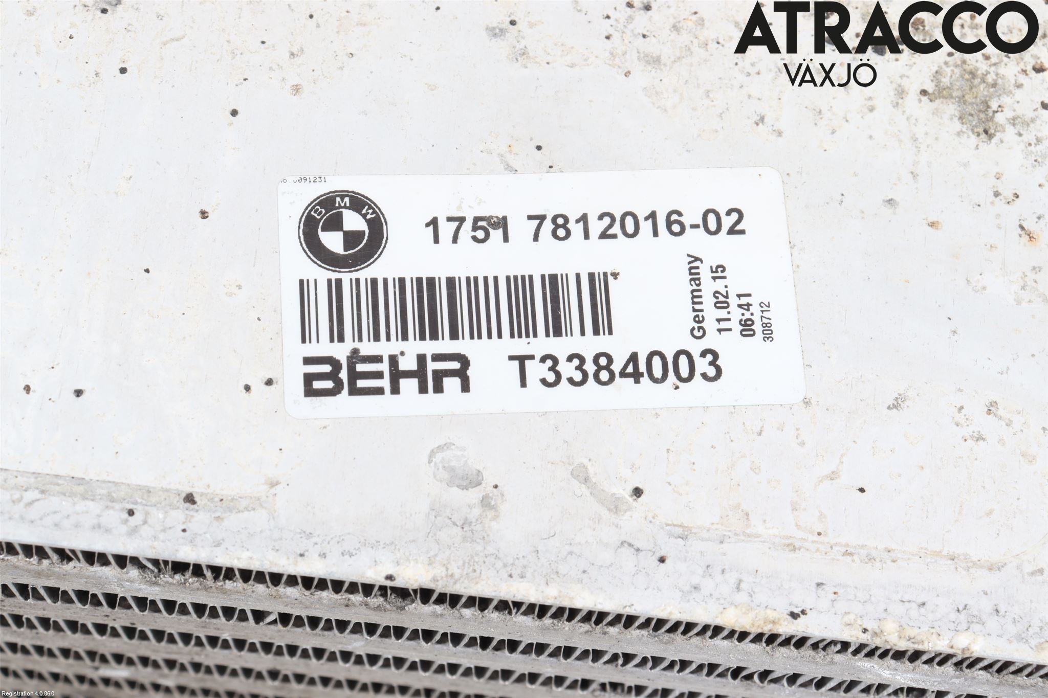 BMW 5 F10/F11/F18 09-17 Laddluft-Intercooler Kyl