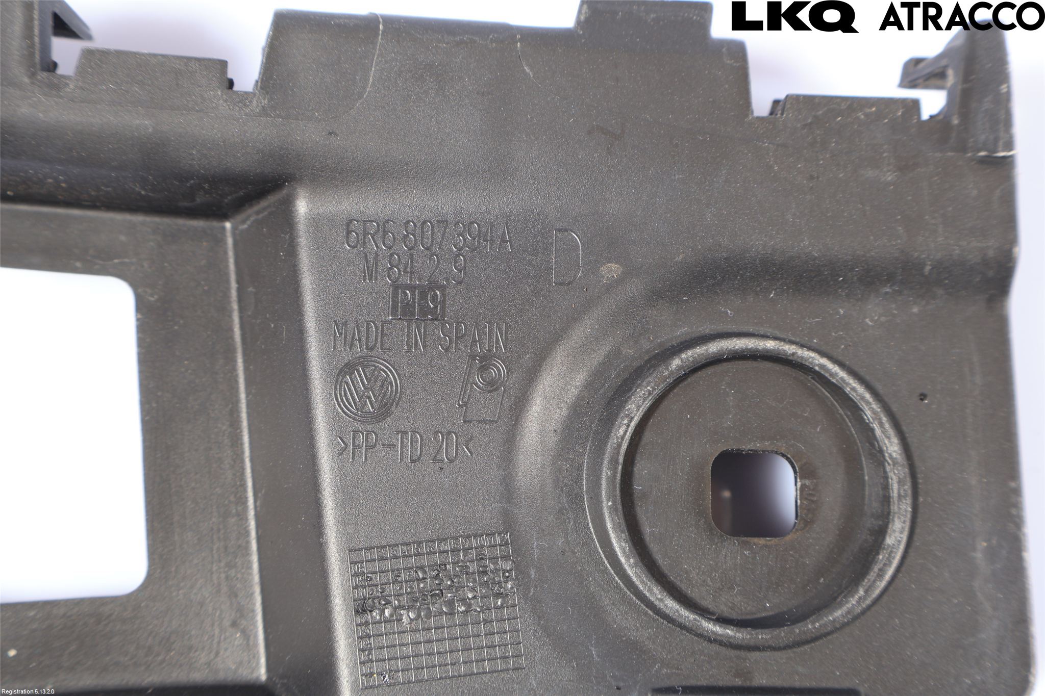 Volkswagen VW POLO 10-17 Stötfångarfäste Bak Hö