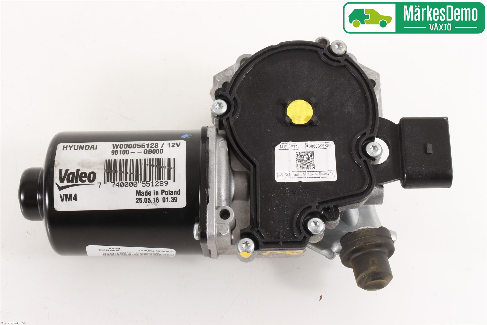 Hyundai i20 GB 15-20 Torkarmotor Vindruta