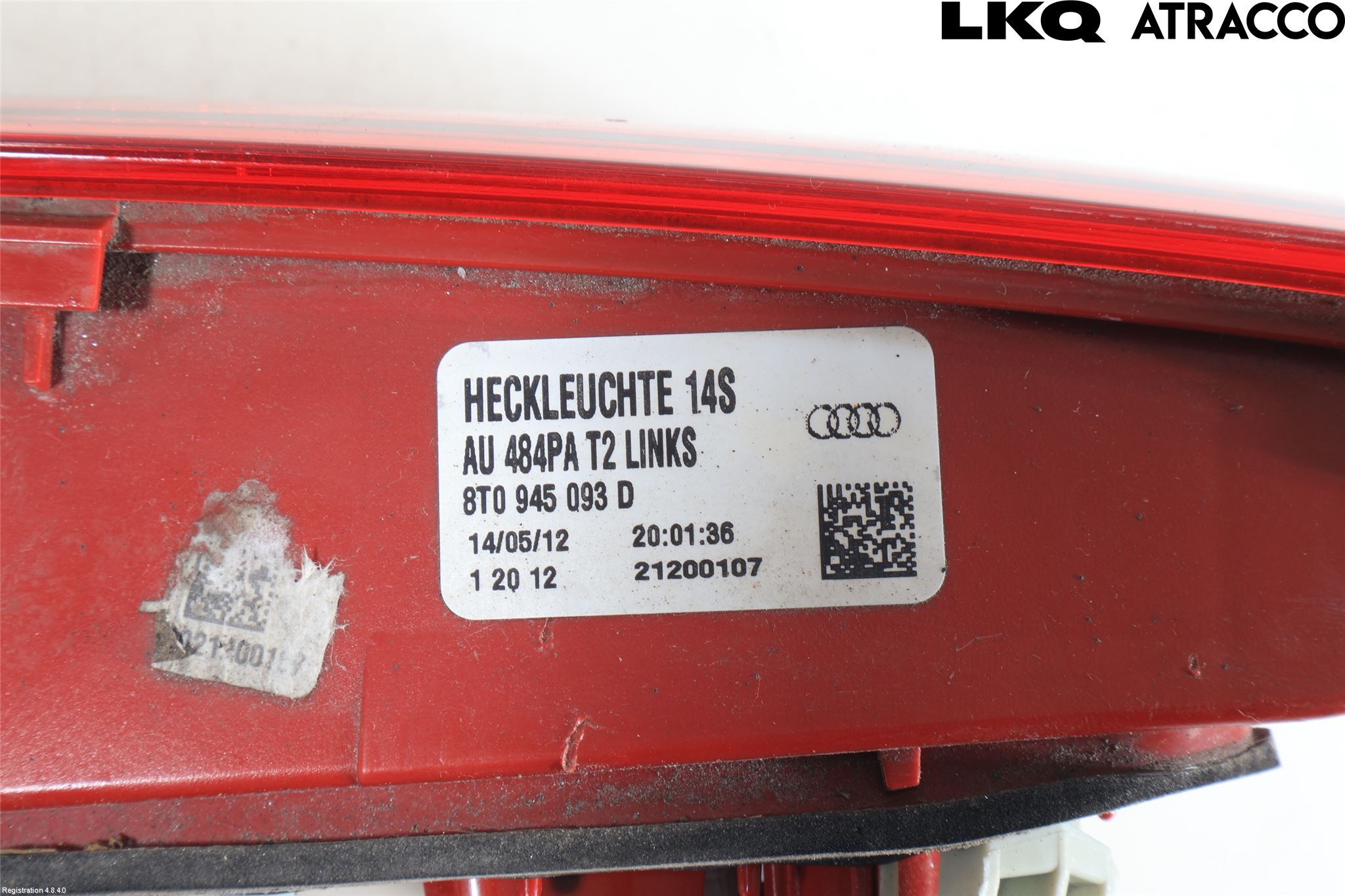 Audi A5 07-16 Bakljus Lucka Vä