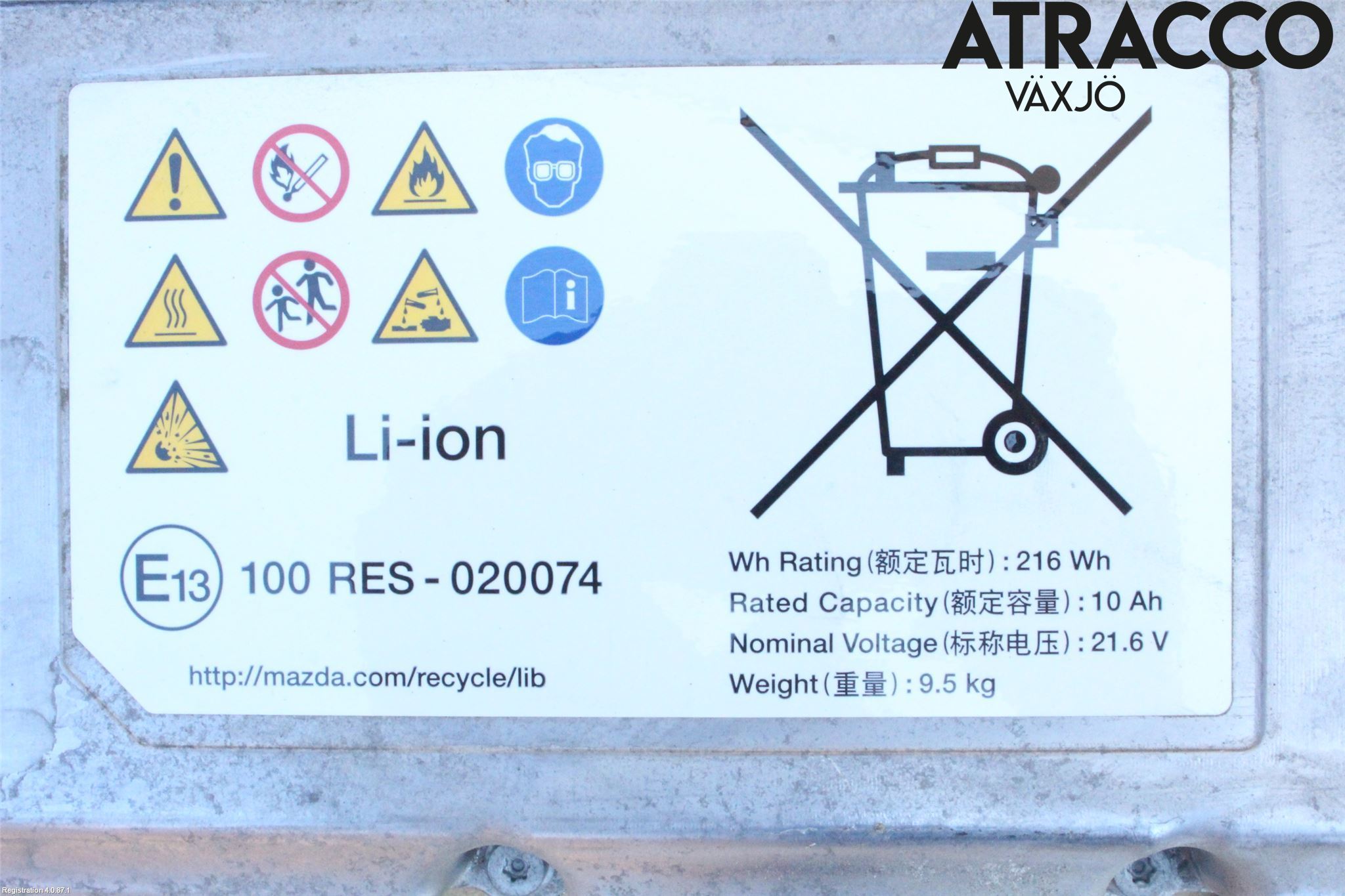 Mazda CX-30 20- Batteri Högspänning