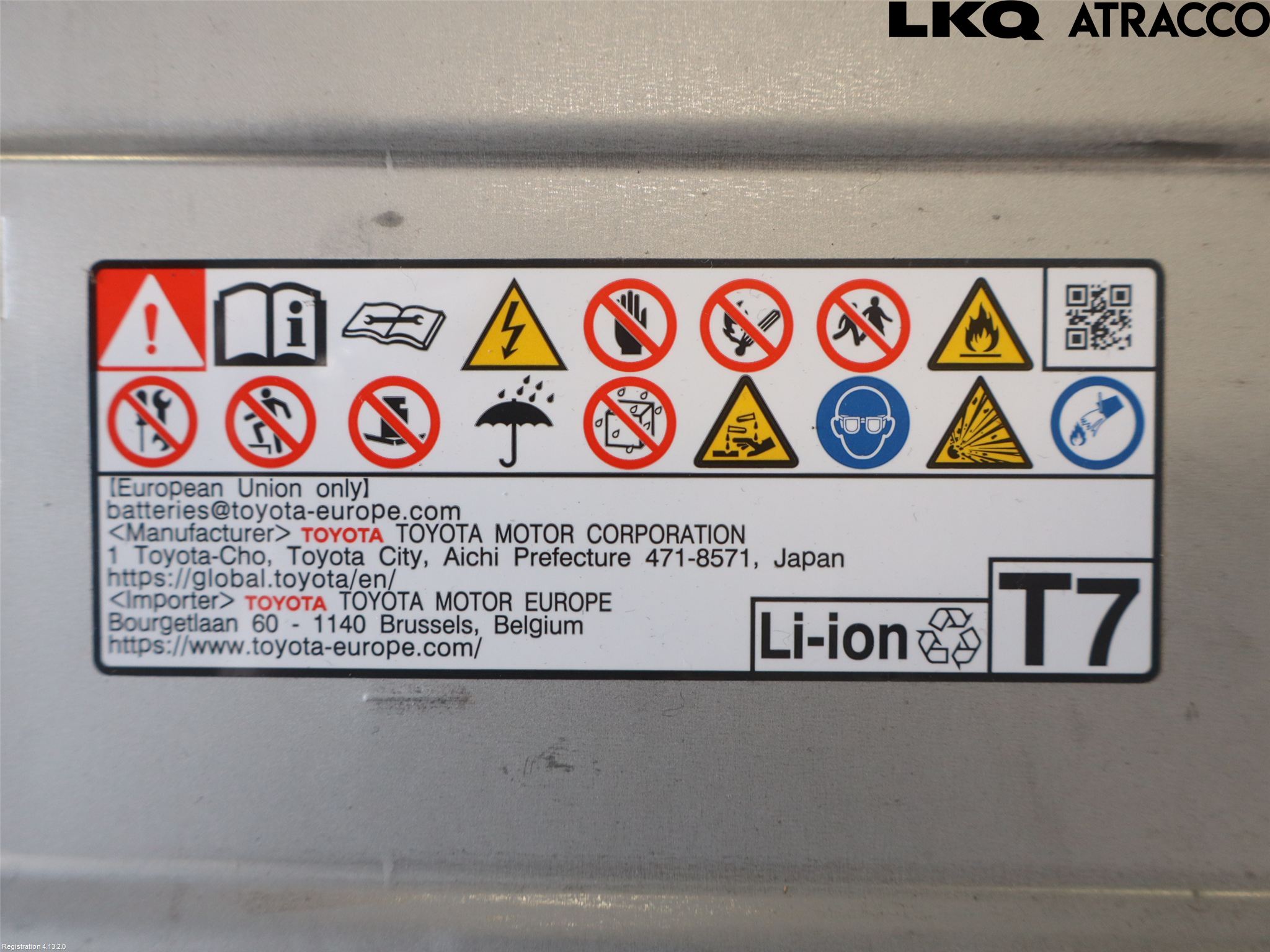 Toyota YARIS XP21 20- Batteri Högspänning