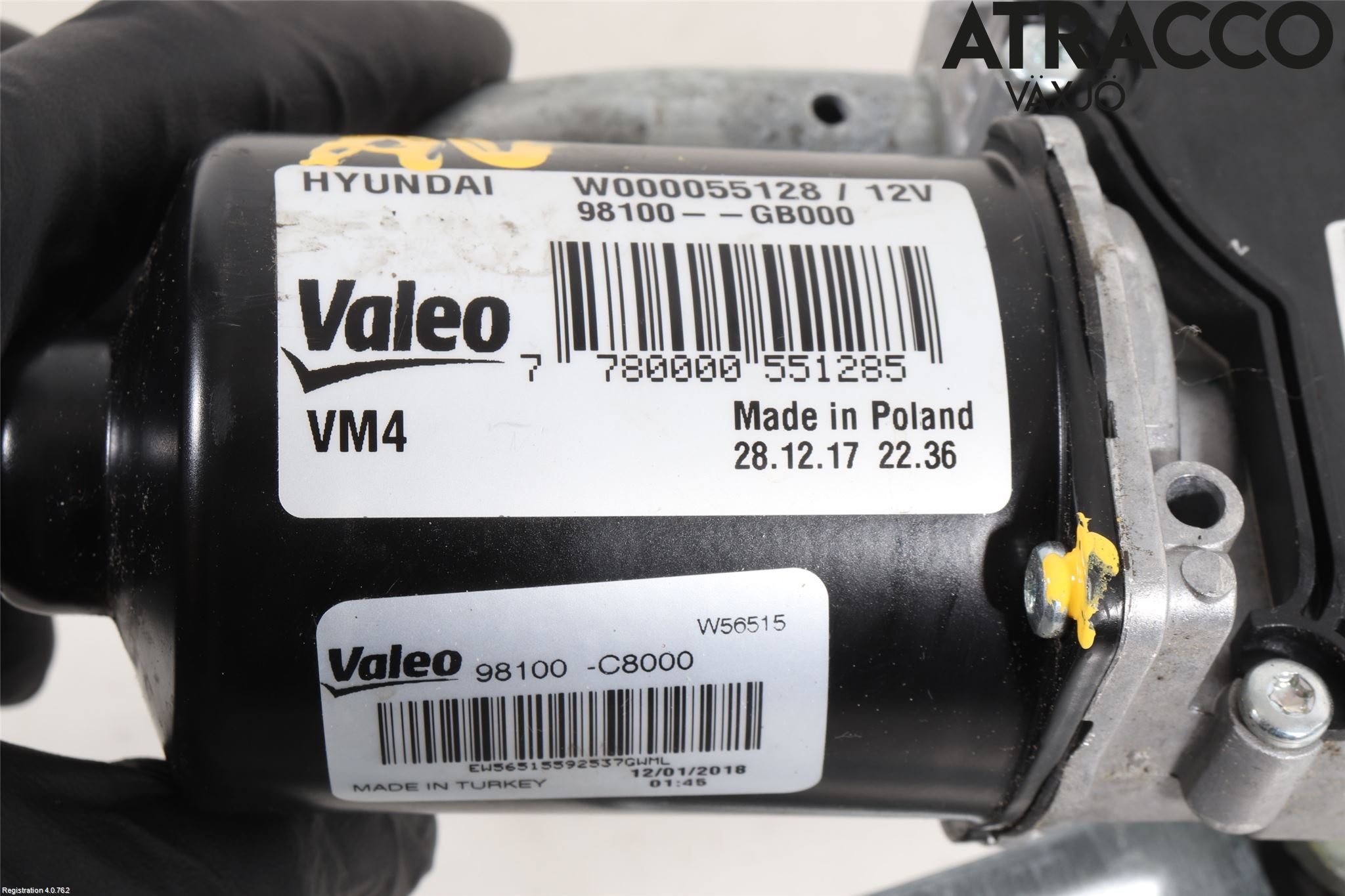 Hyundai i20 GB 15-20 Torkarmekanism Vindruta