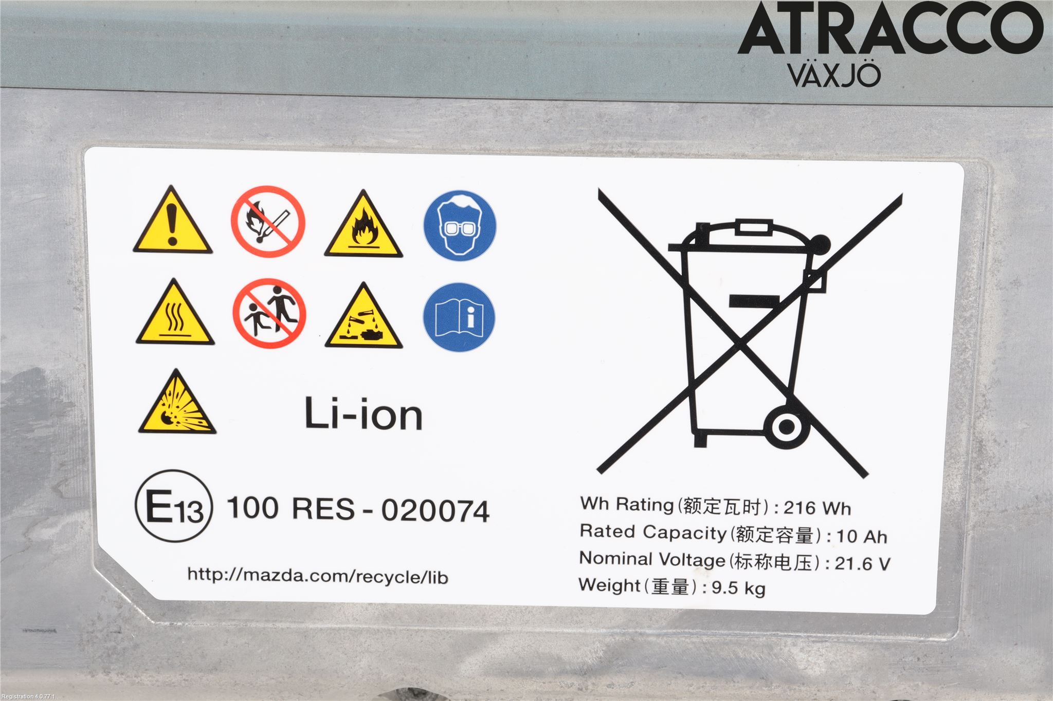 Mazda CX-30 20- Batteri Högspänning