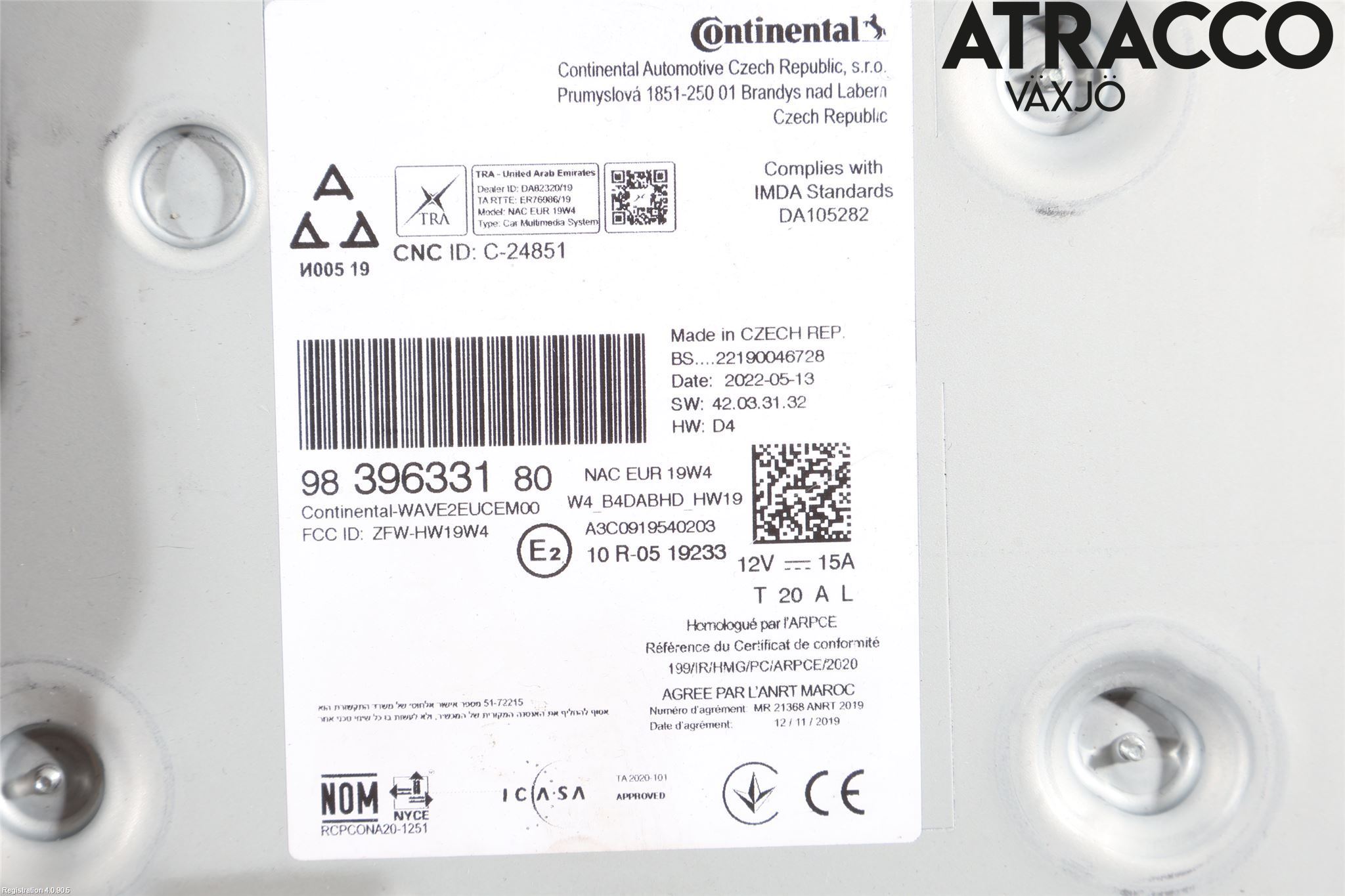 Citroen C3 AIRCROSS 18-23 Cd Radio - Multimediapanel