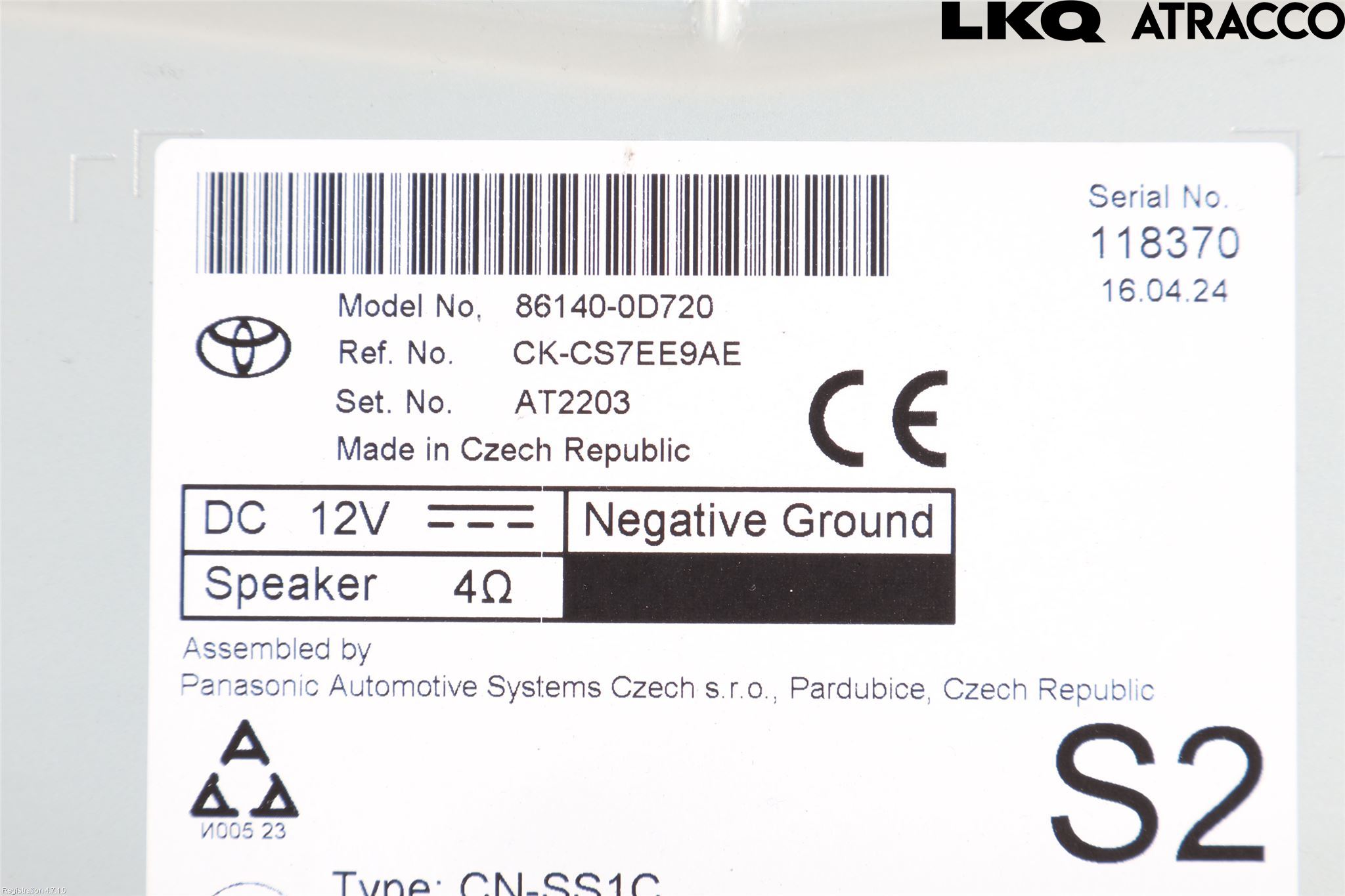 Toyota YARIS XP21 20- Cd Radio - Multimediapanel