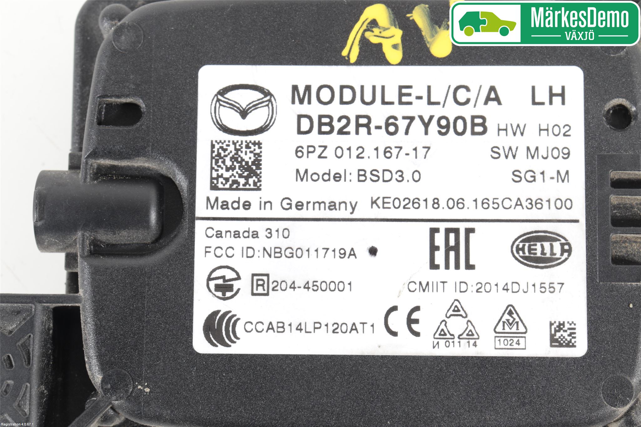 Mazda CX-3 Sensor Aktivt Kollisionsskydd