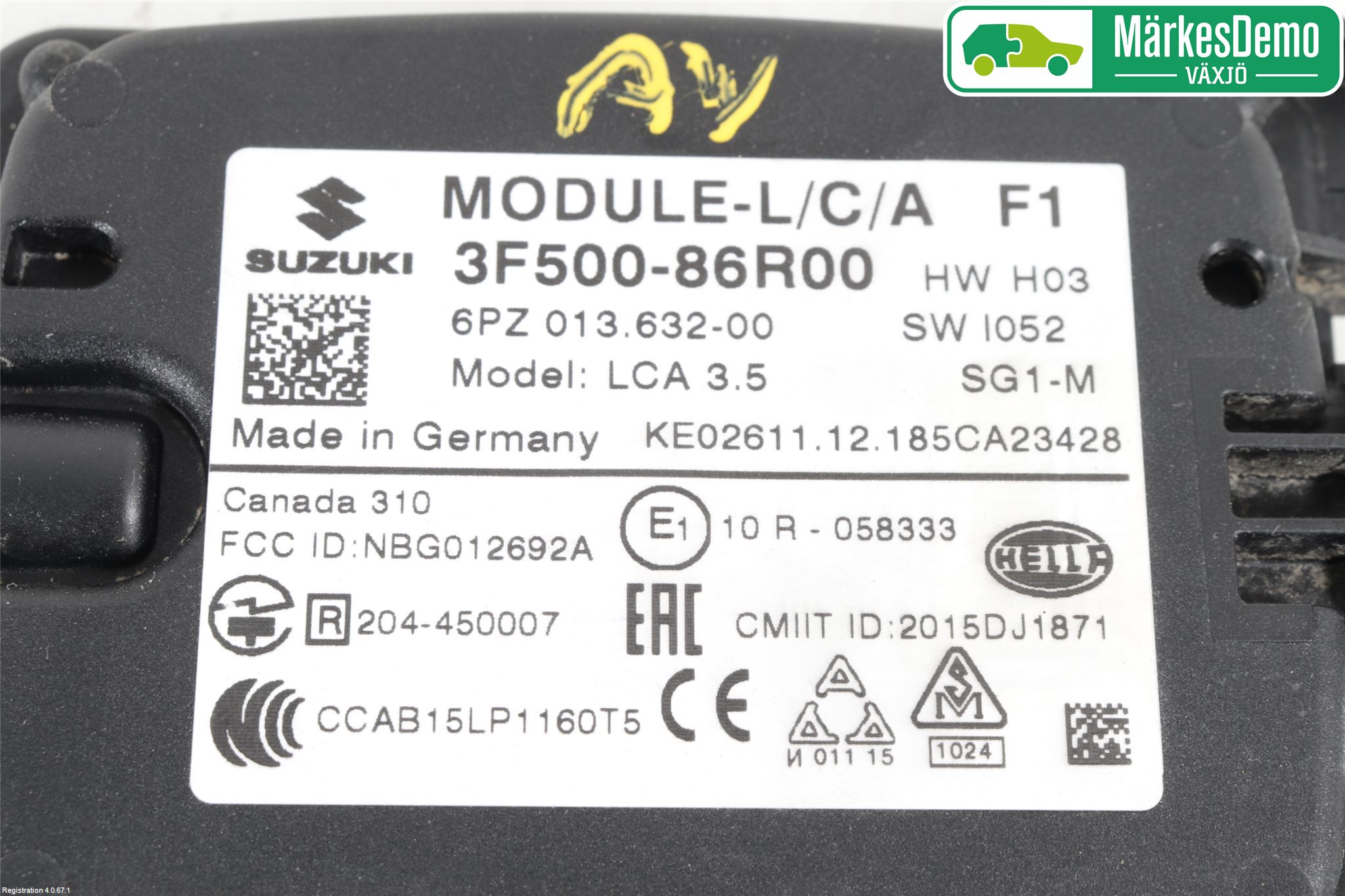 Suzuki VITARA 15- Sensor Aktivt Kollisionsskydd