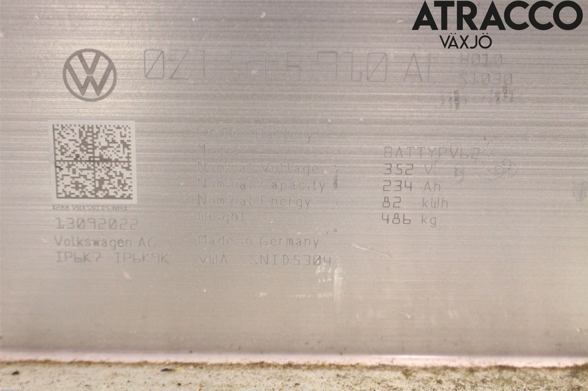 Volkswagen VW ID.4 21- Batteri Högspänning