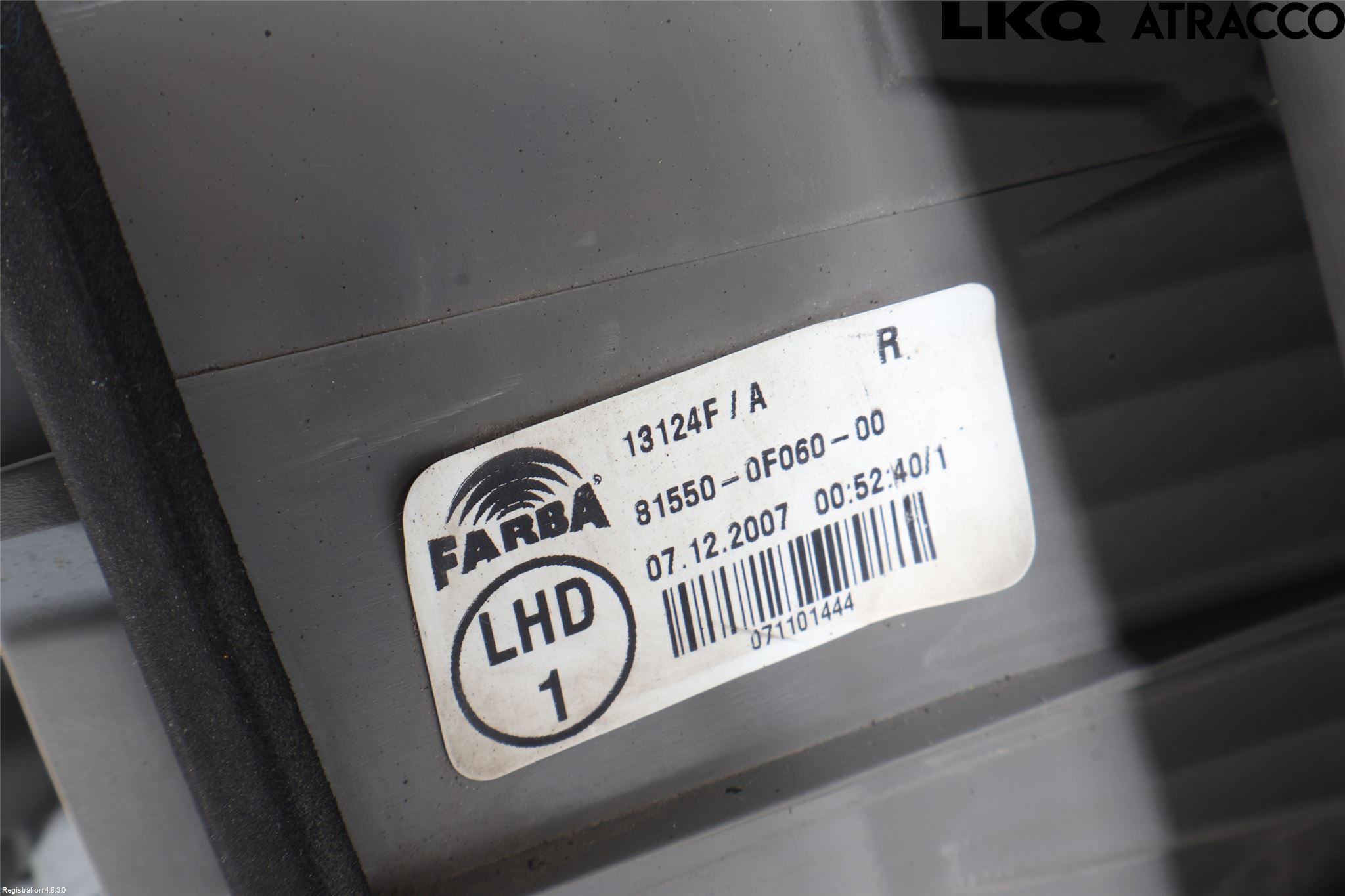 Toyota COROLLA VERSO 08-09 Bakljus Höger