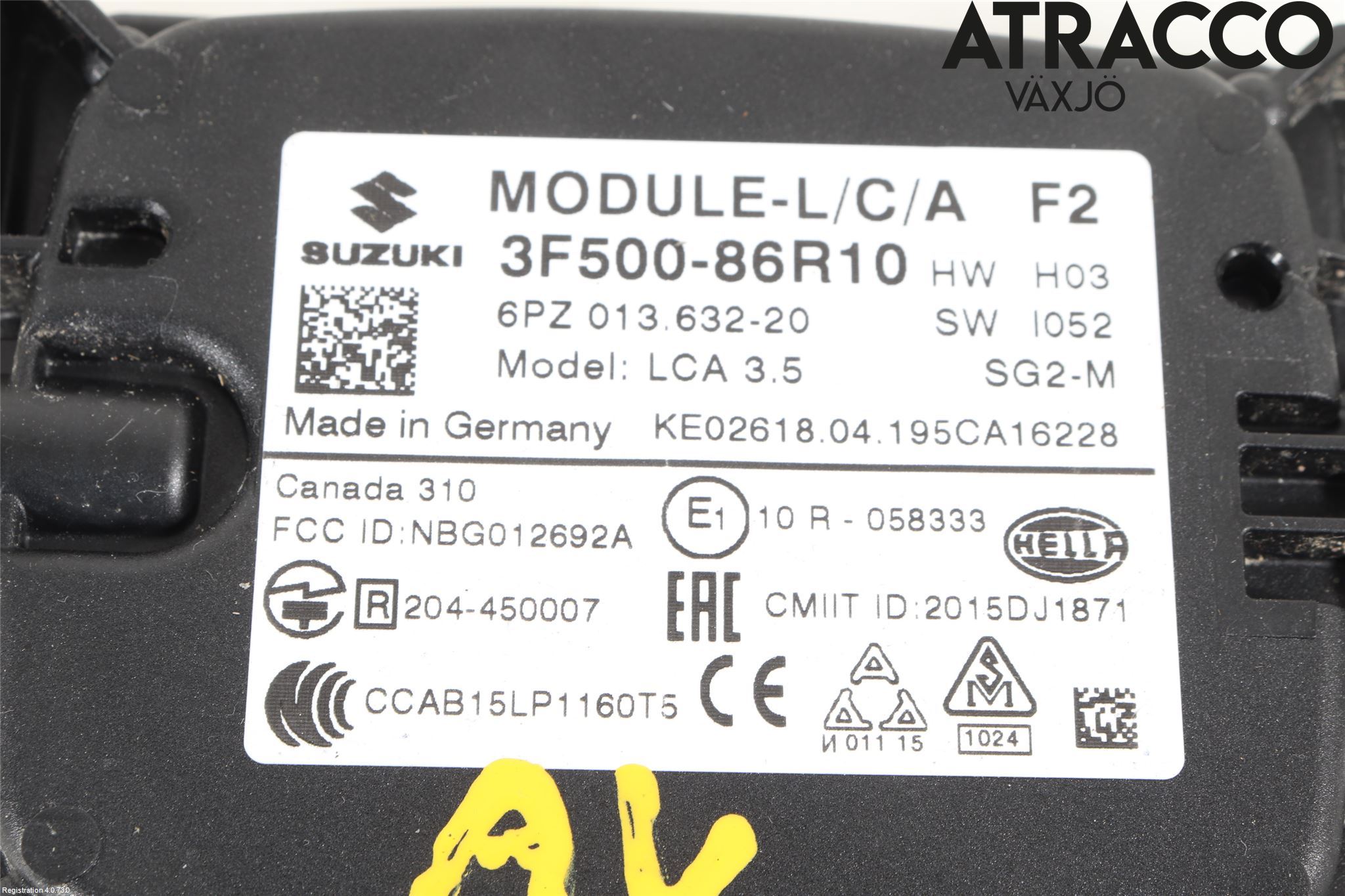 Suzuki VITARA 15- Sensor Aktivt Kollisionsskydd