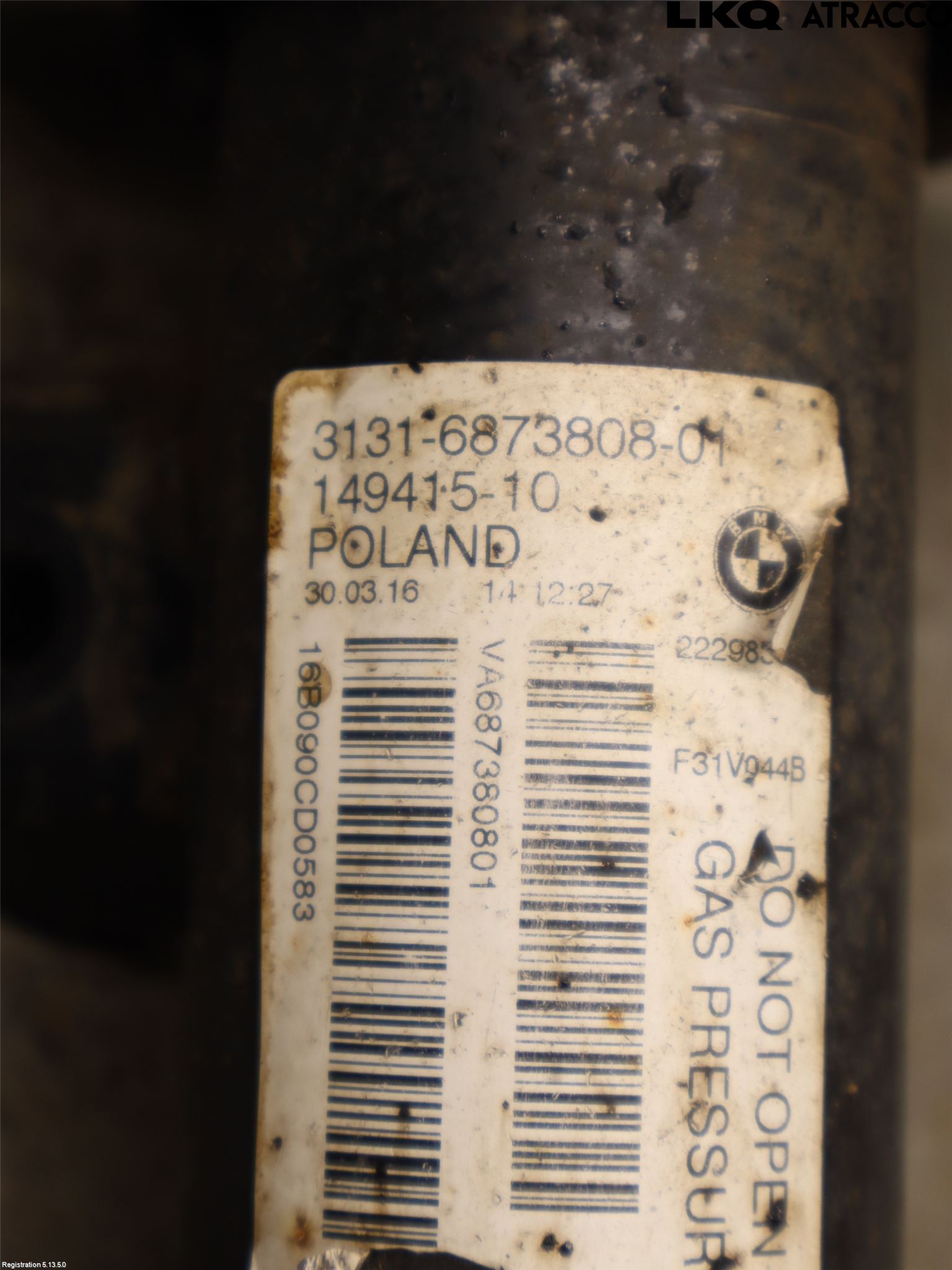 BMW 3 F30/F31/F80 12-19 Fjäderben Fram Höger