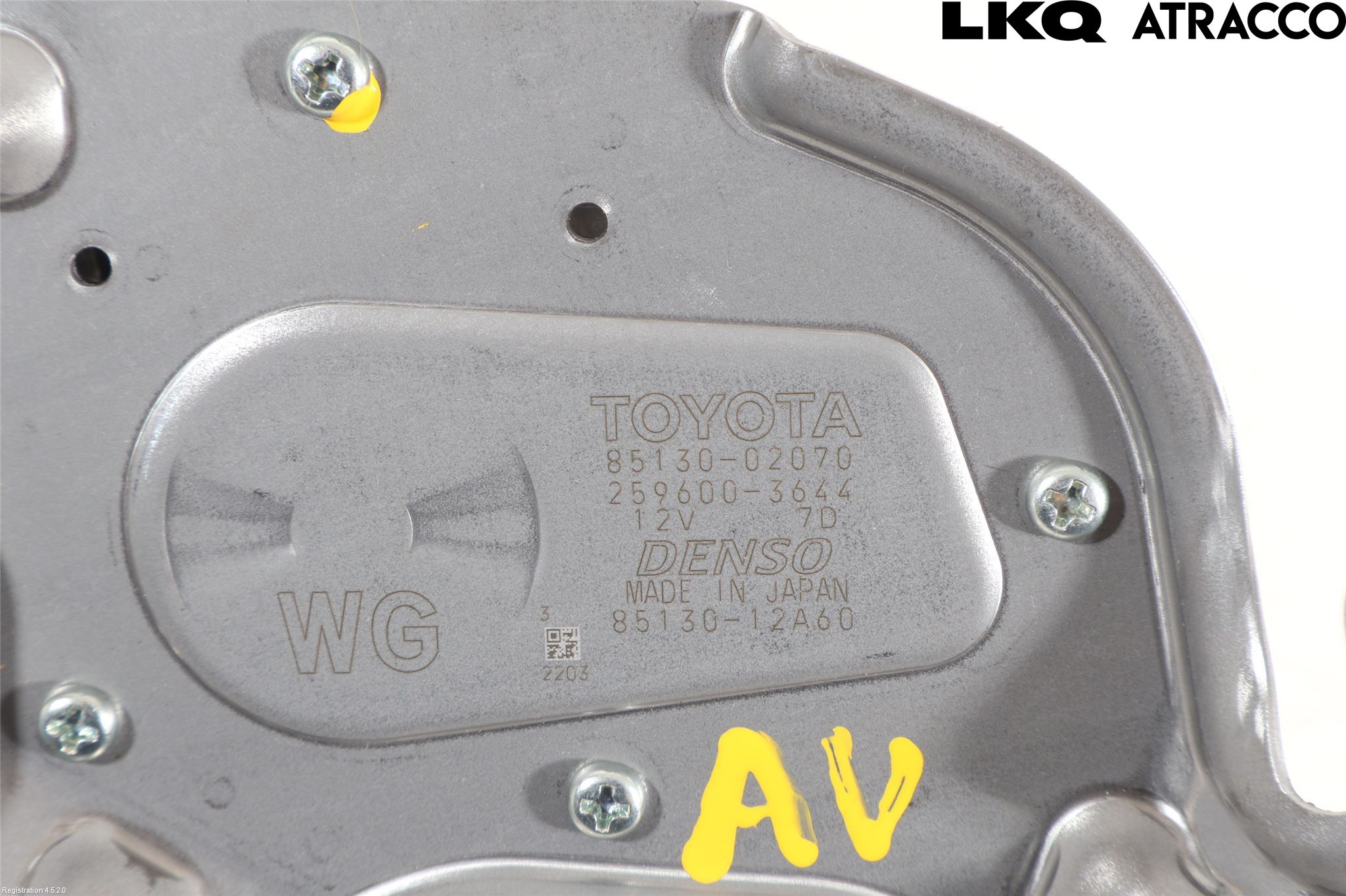 Toyota COROLLA 19- Torkarmotor Baklucka