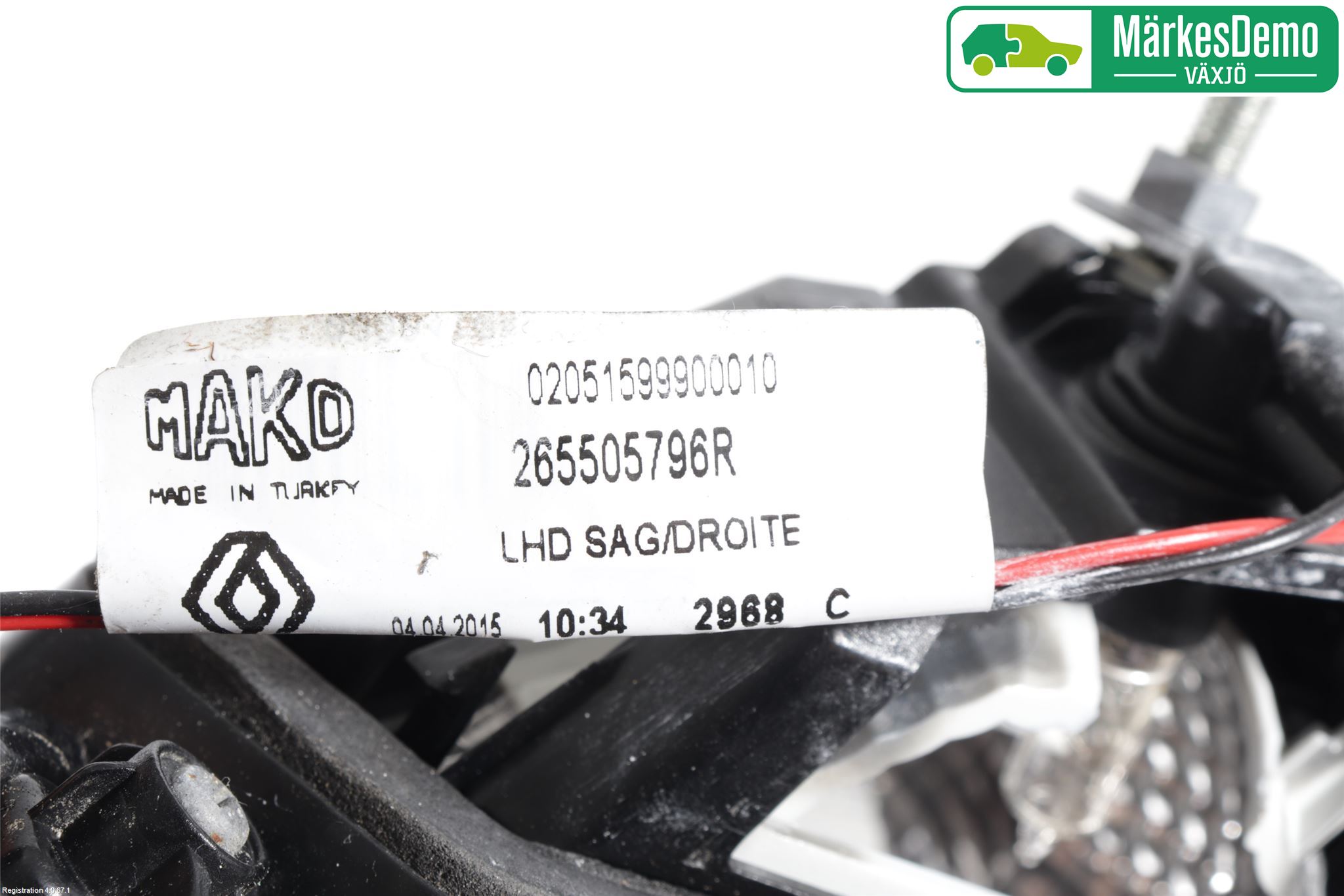 Renault CLIO IV 12-16 Bakljus Lucka Hö
