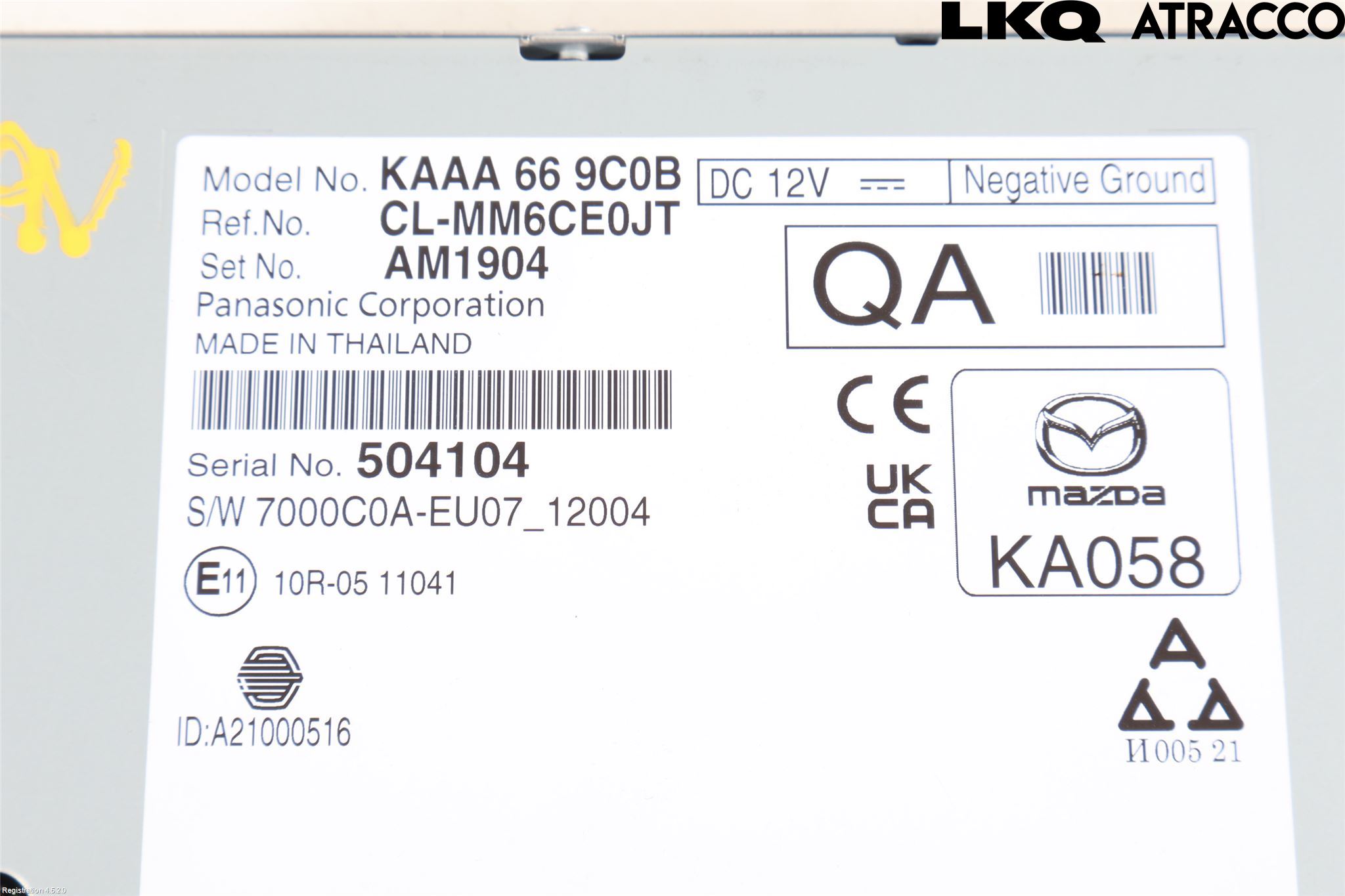 Mazda CX-60 22- Cd Radio - Multimediapanel