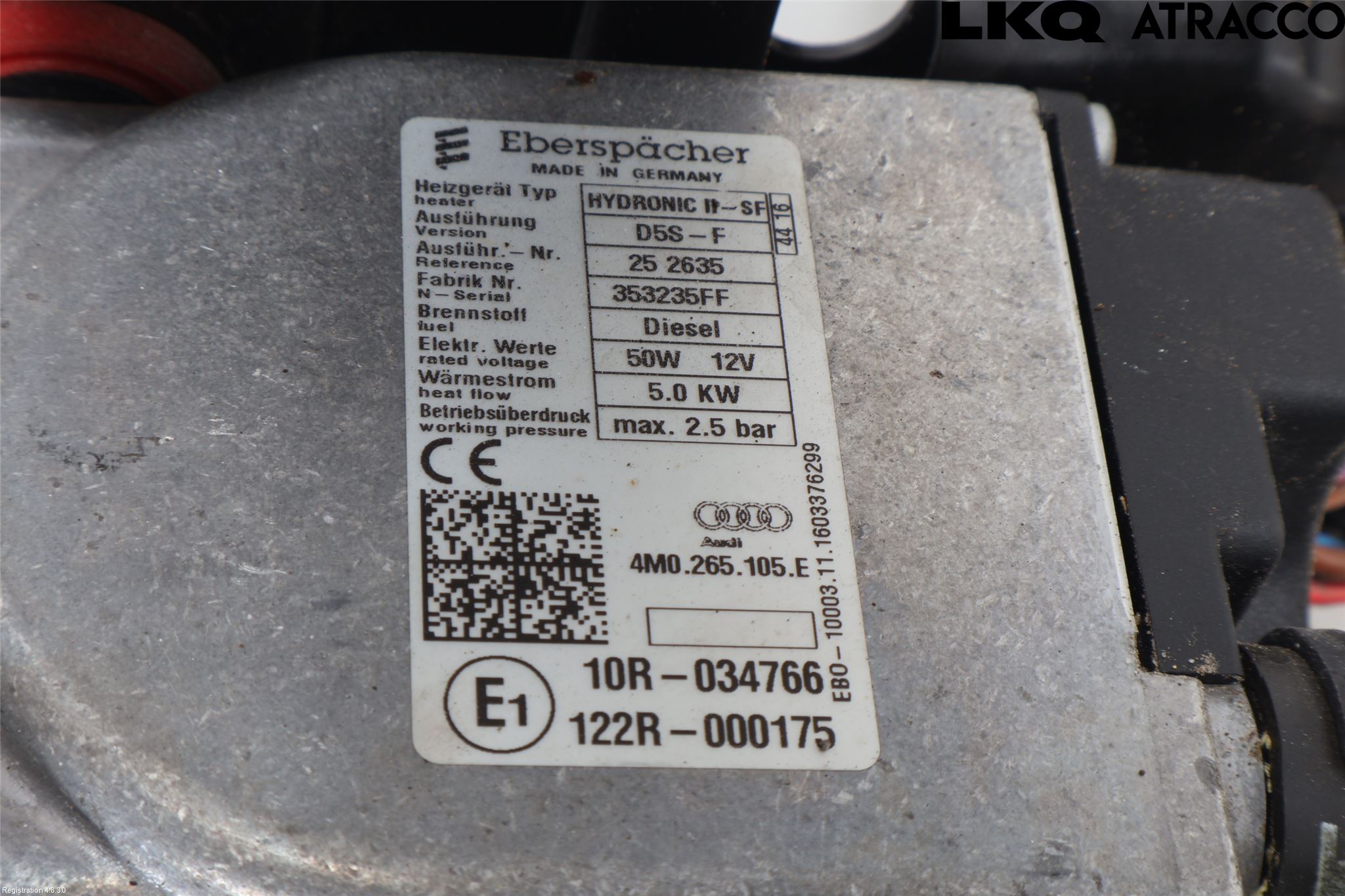 Audi A4/S4 B9 16-19 Dieselvärmare