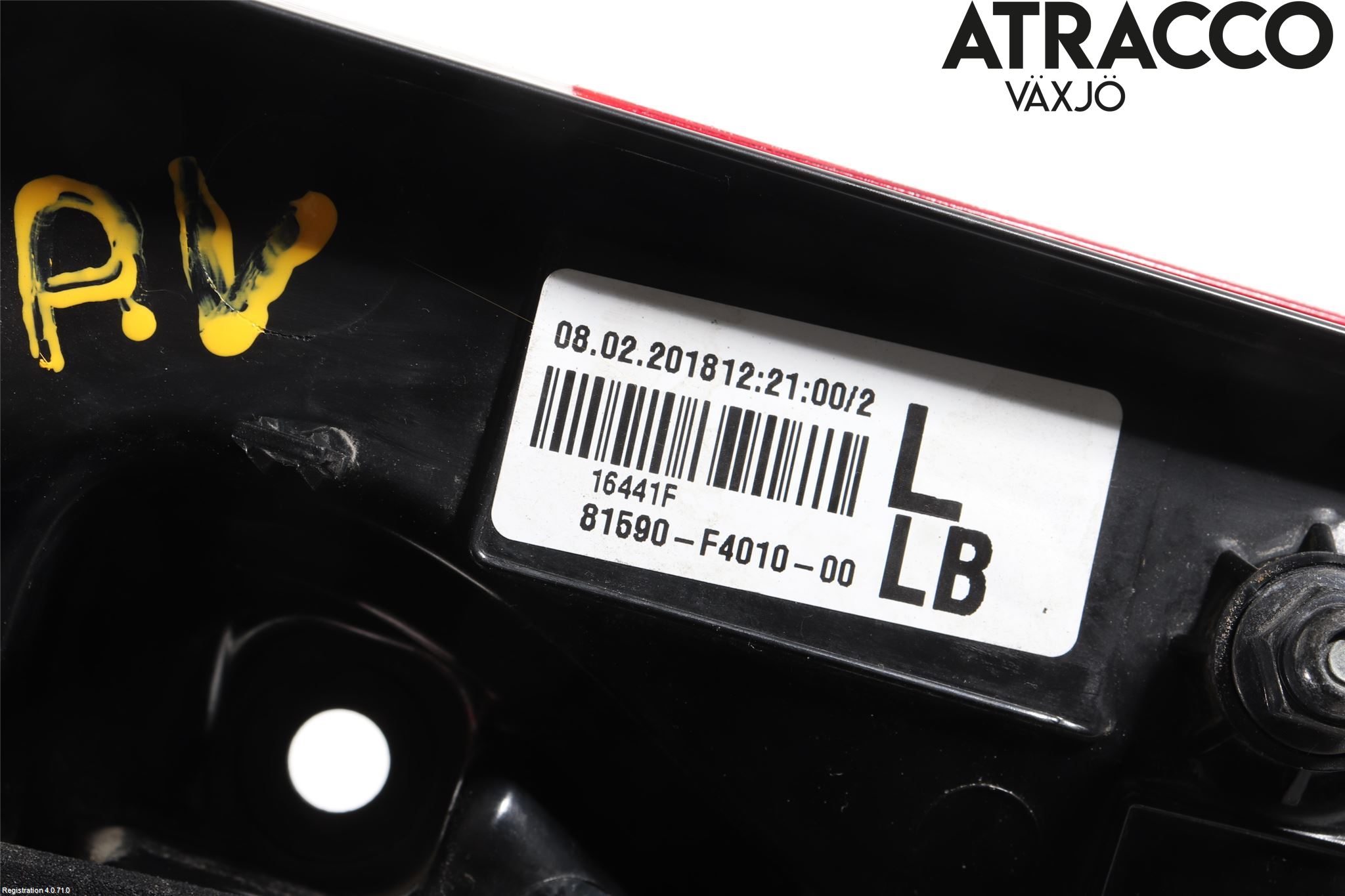 Toyota C-HR 16-23 Bakljus Lucka Vä