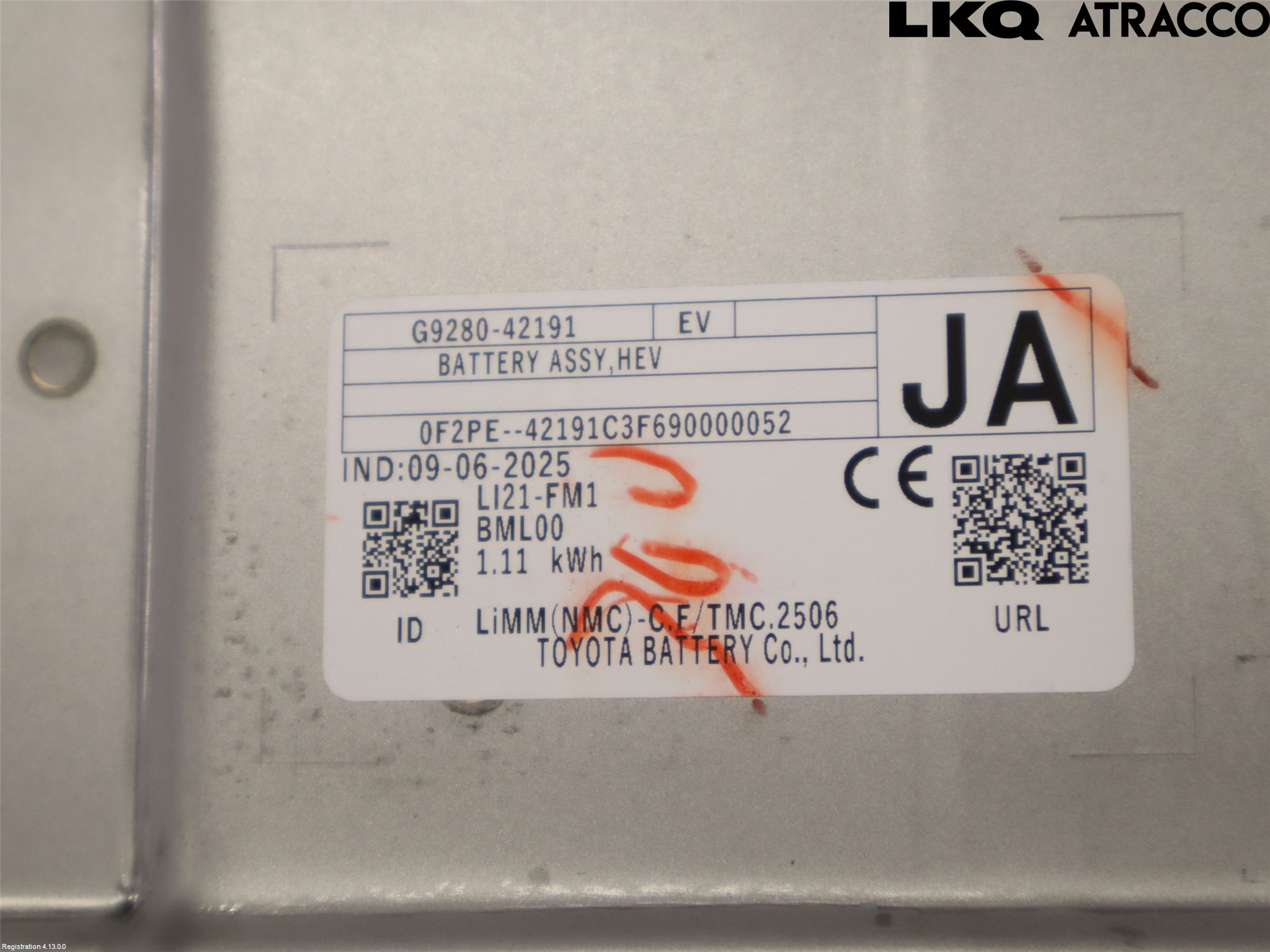 Toyota RAV4 19- Batteri Högspänning