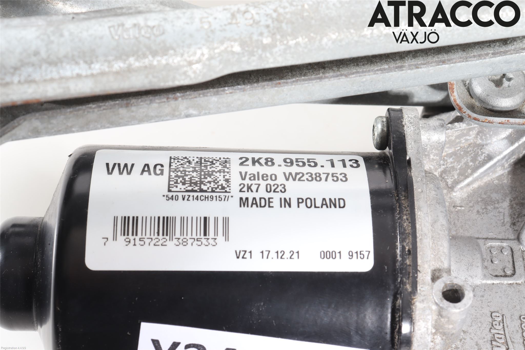 Volkswagen VW CADDY 21- Torkarmekanism Vindruta