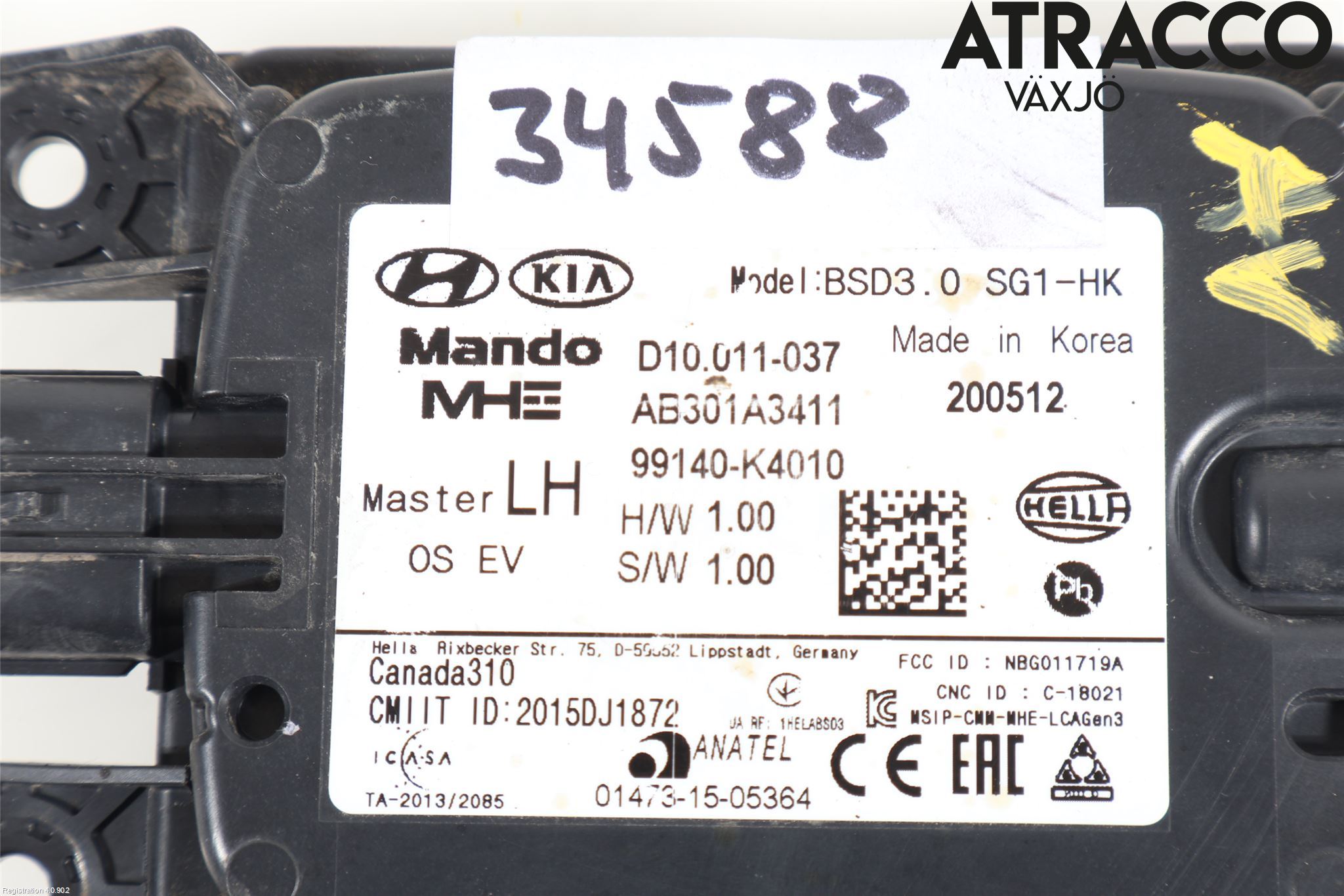 Hyundai KONA/ELECTRIC OS 18-23 Sensor Aktivt Kollisionsskydd