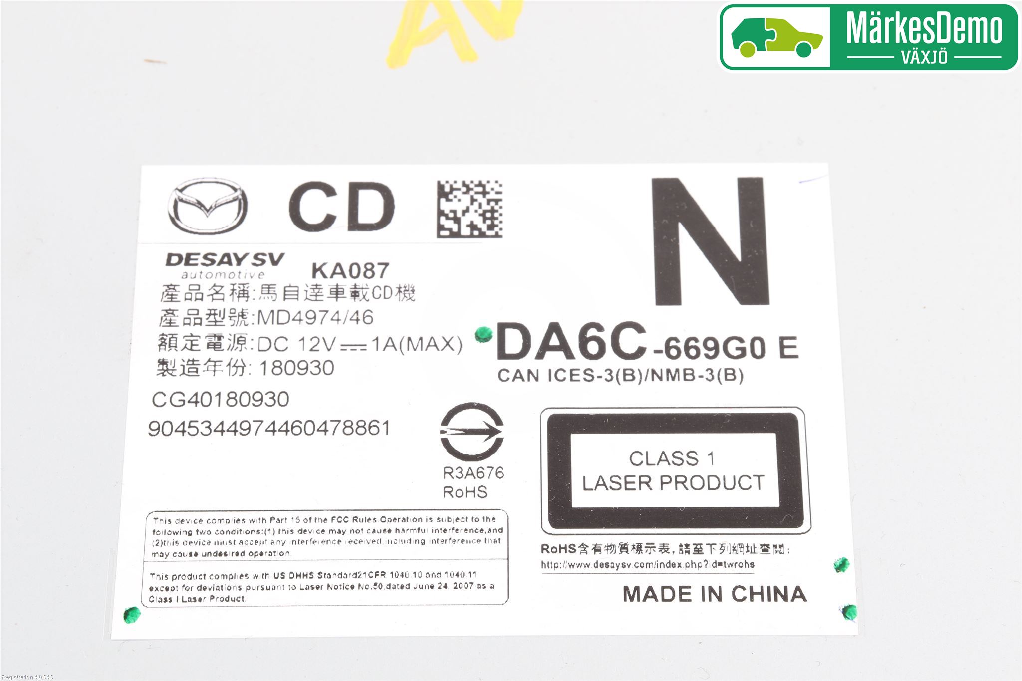 Mazda CX-3 Cd Radio - Multimediapanel