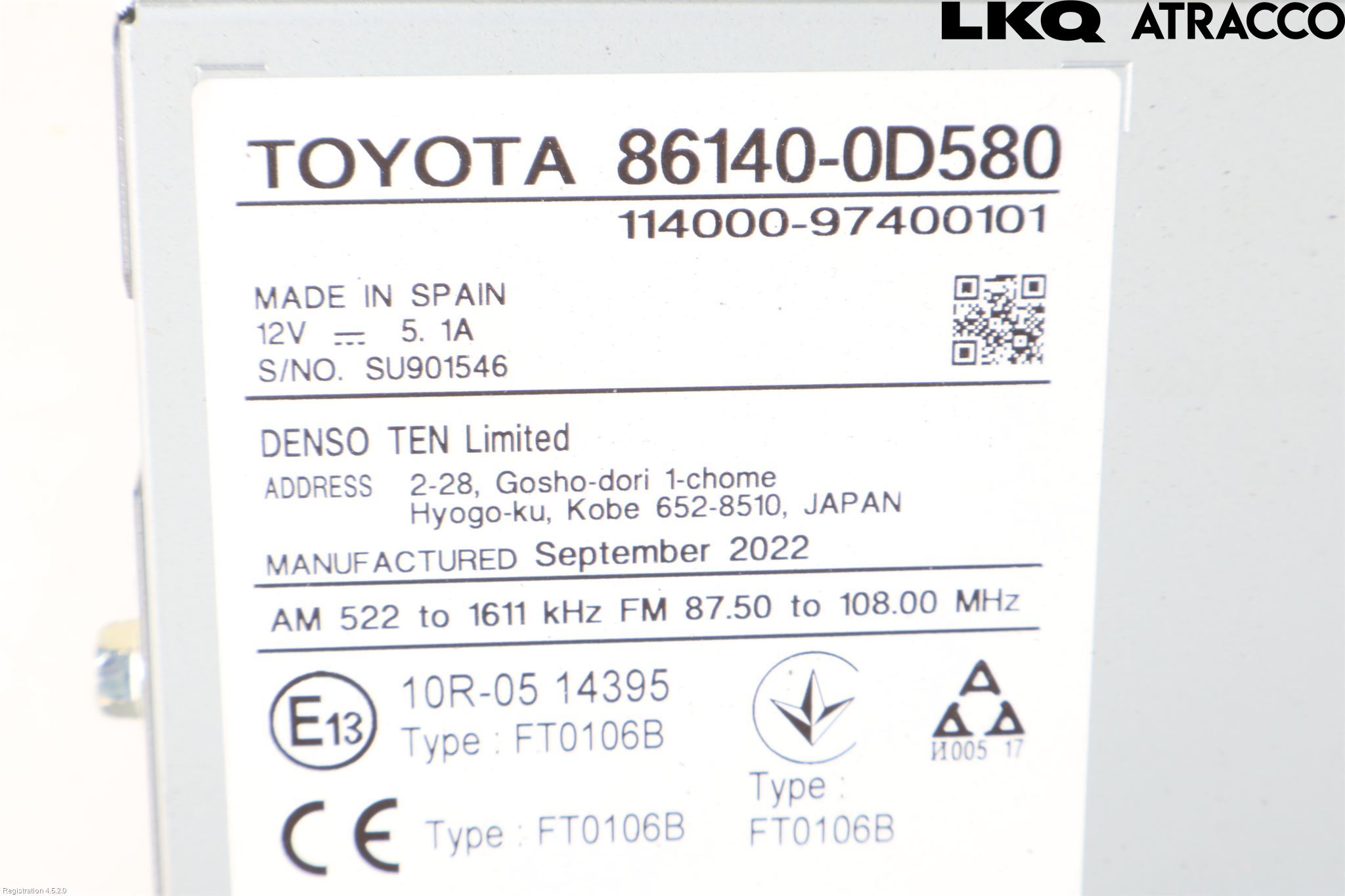 Toyota YARIS XP21 20- Cd Radio - Multimediapanel