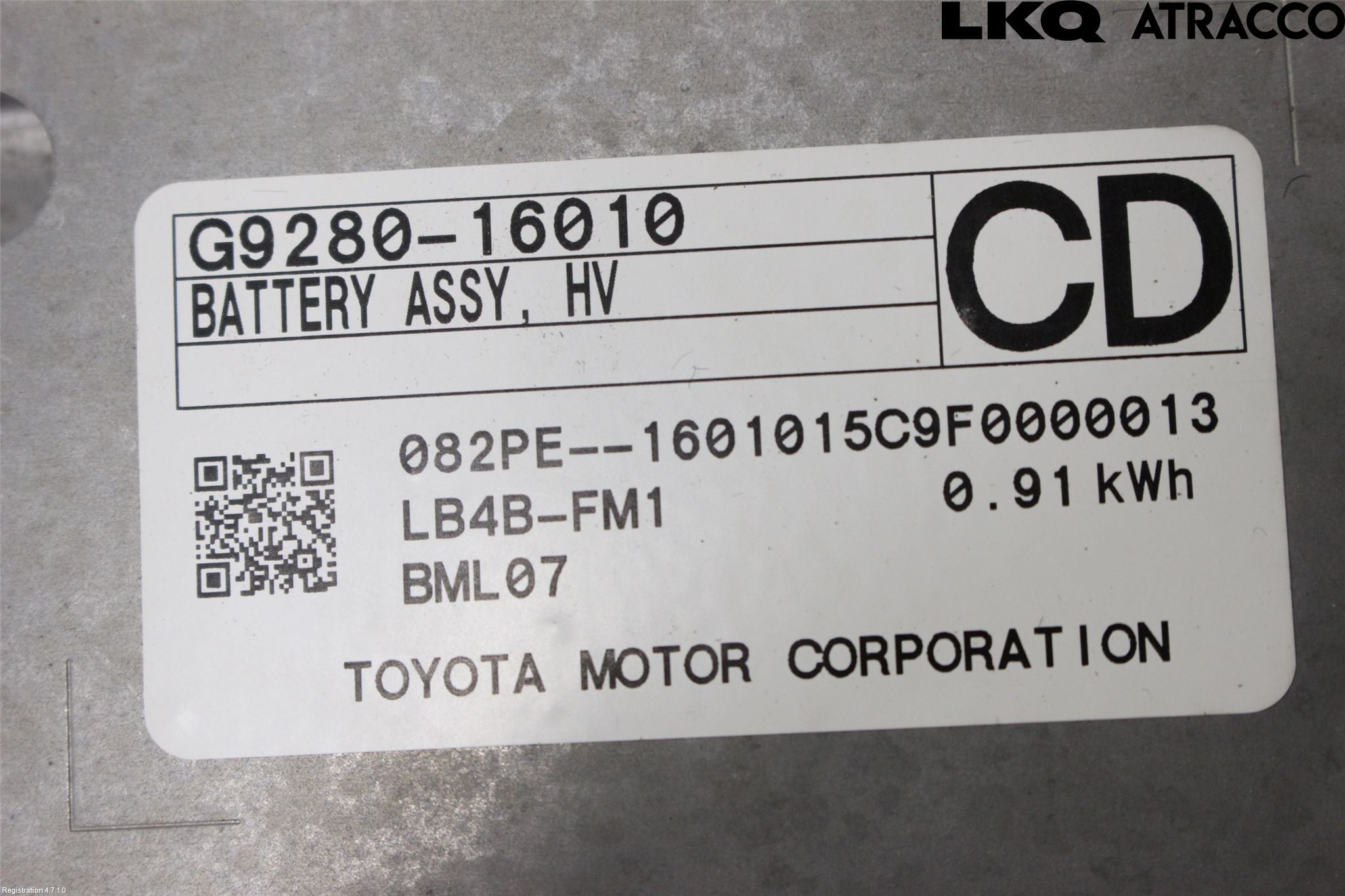 Toyota COROLLA CROSS XG10 22- Batteri Högspänning