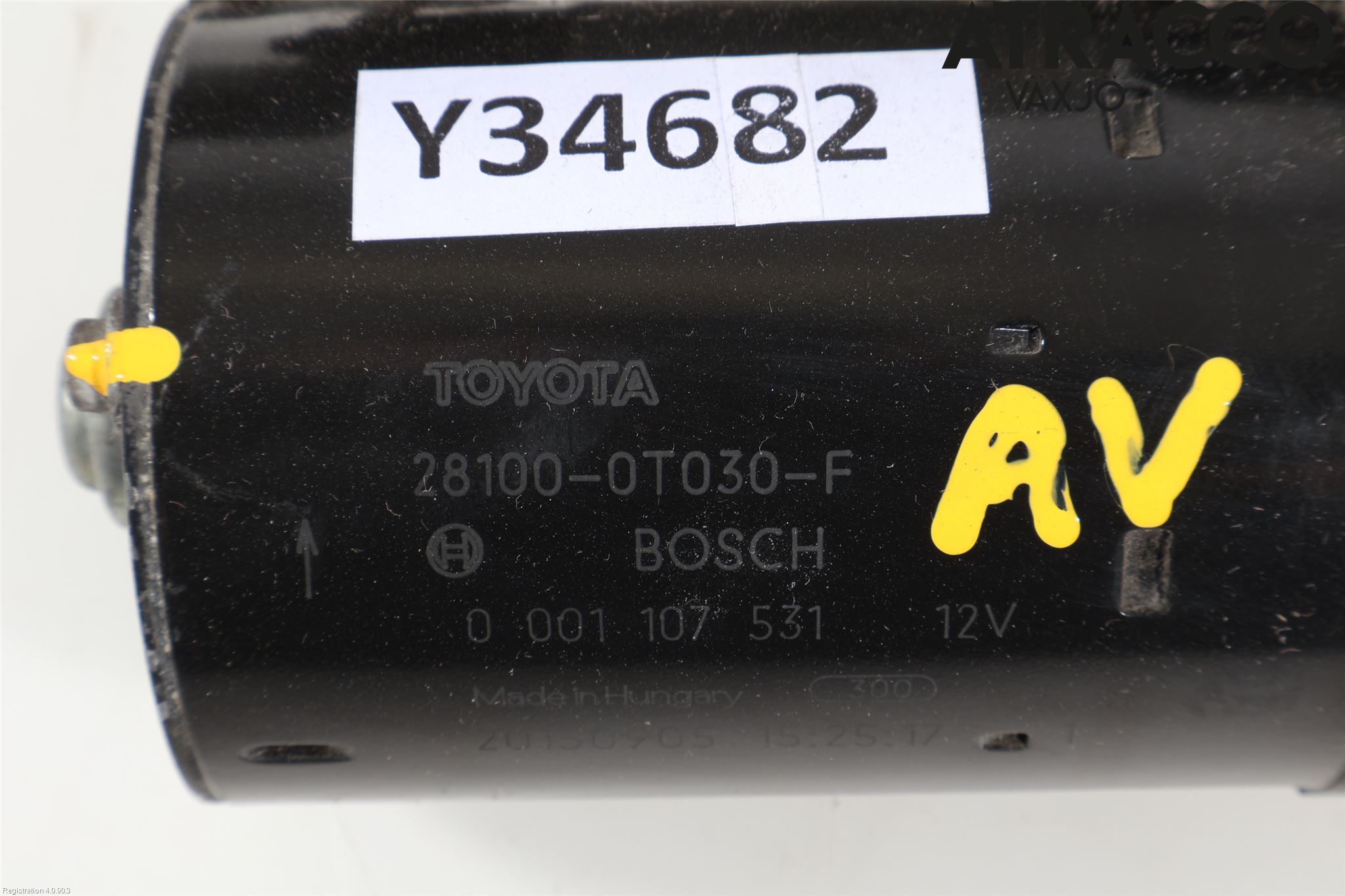 Toyota AVENSIS 16-18 Startmotor