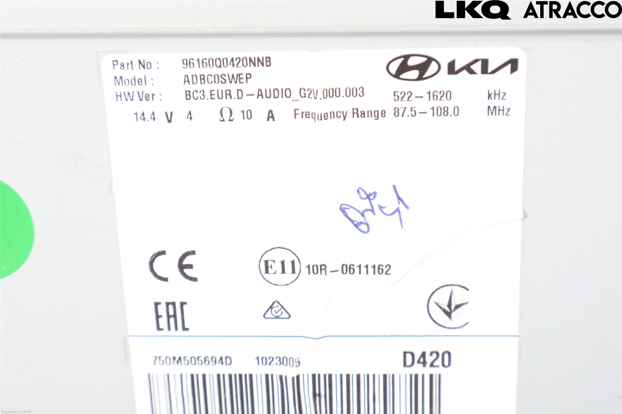 Hyundai BAYON BC3 21- Cd Radio - Multimediapanel