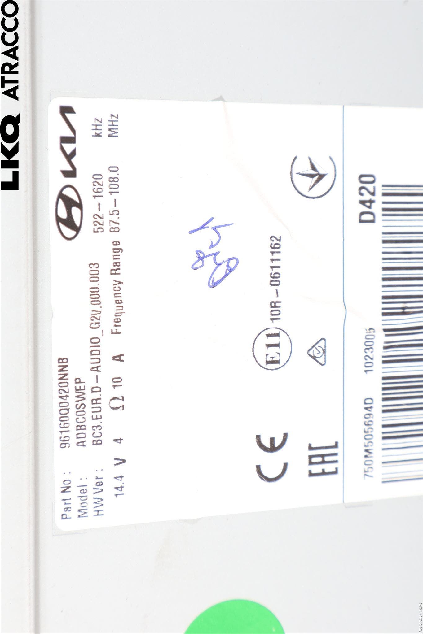 Hyundai BAYON BC3 21- Cd Radio - Multimediapanel