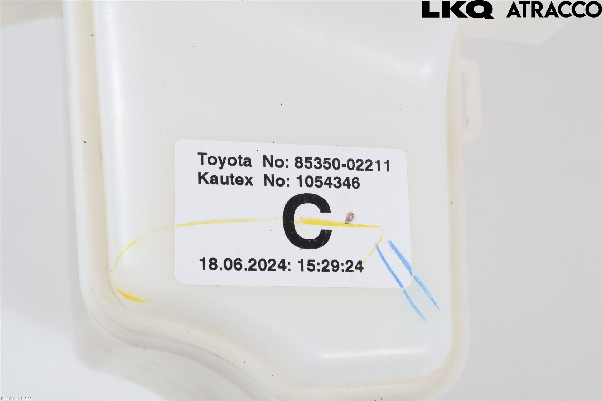 Toyota COROLLA 19- Spolartank Vindruta-Strål