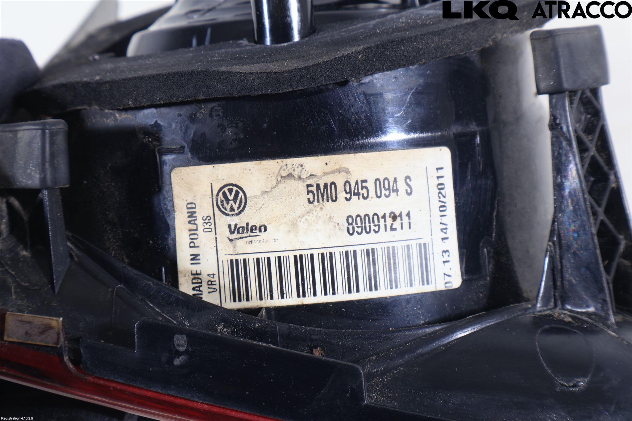 Volkswagen VW GOLF PLUS/CROSS GOLF 04-14 Bakljus Lucka Hö
