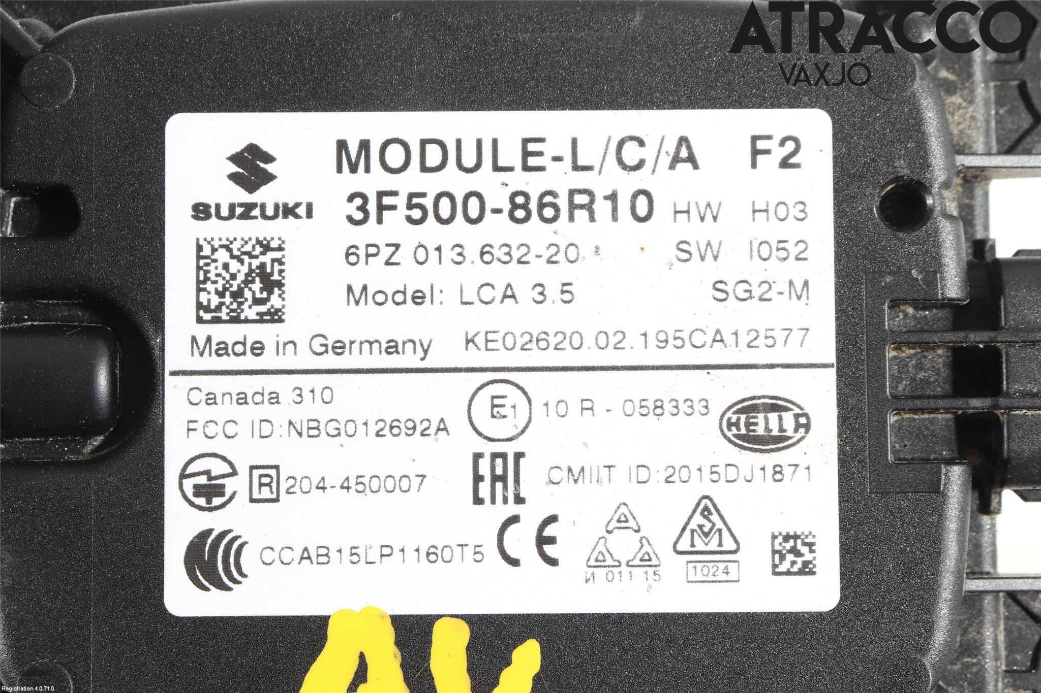 Suzuki VITARA 15- Sensor Aktivt Kollisionsskydd